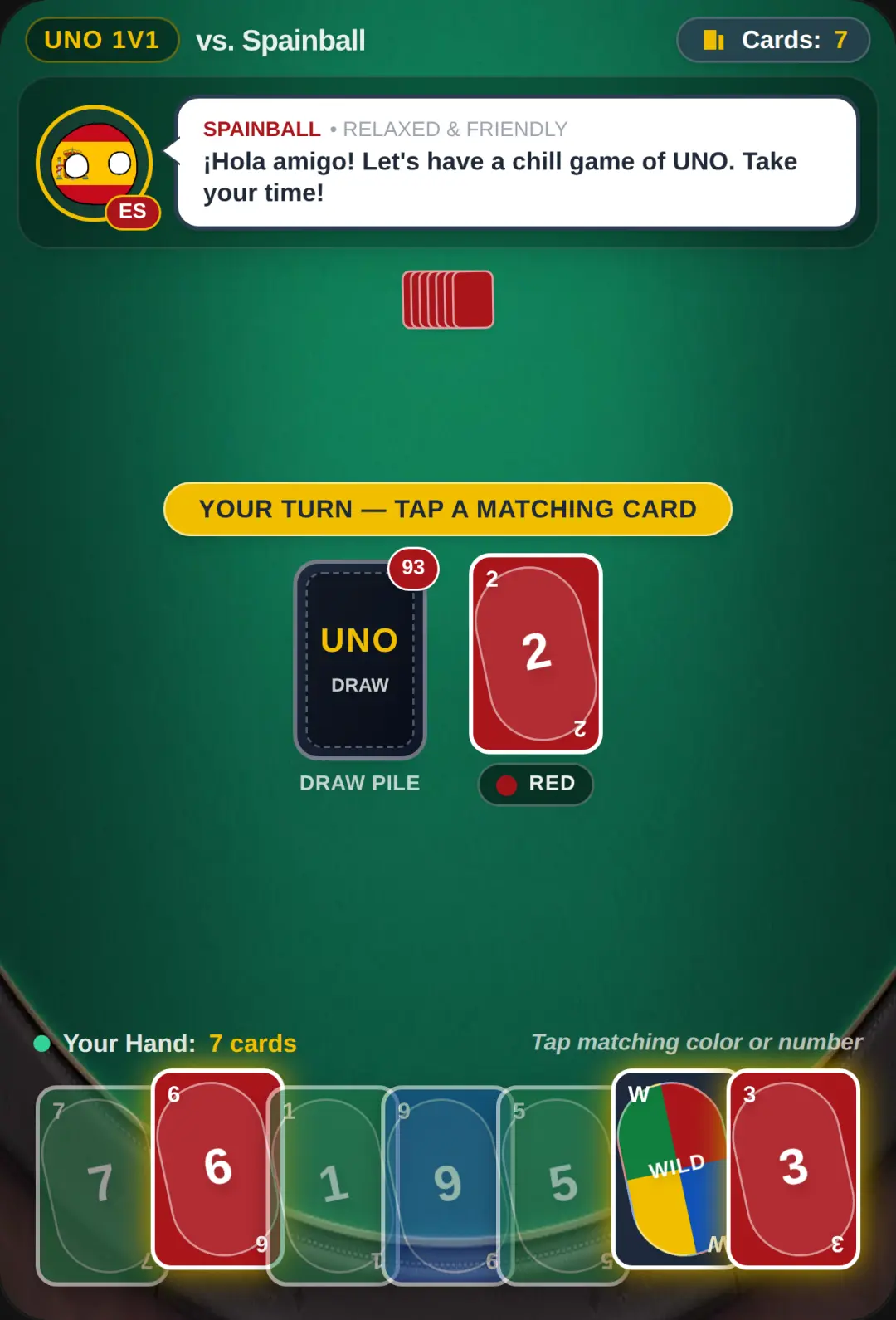 UNO with Spain cover
