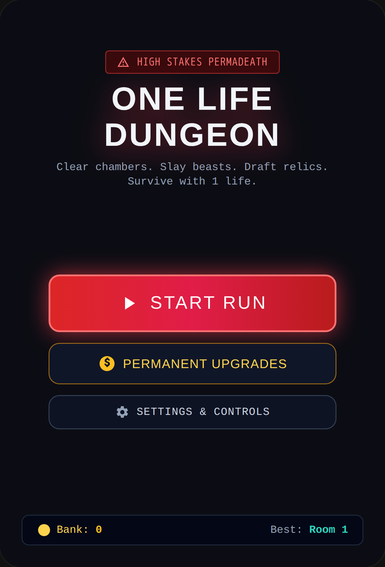 ONE LIFE DUNGEON cover