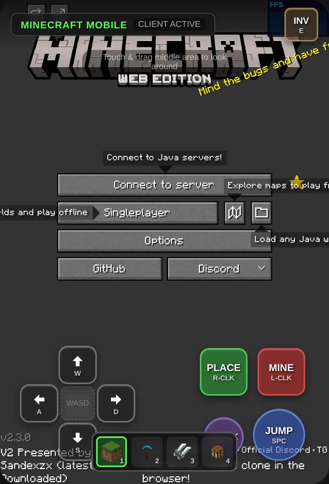 Minecraft Web Mobile Client cover