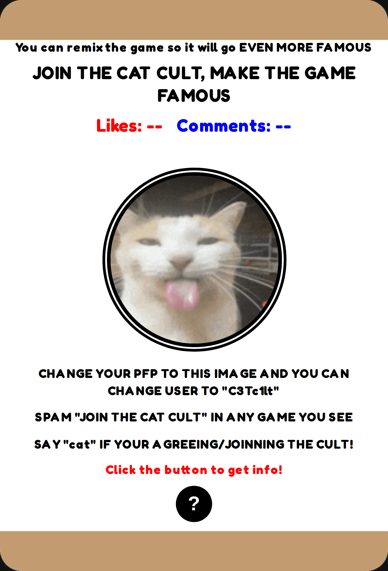 JOIN THE CAT CULT cover