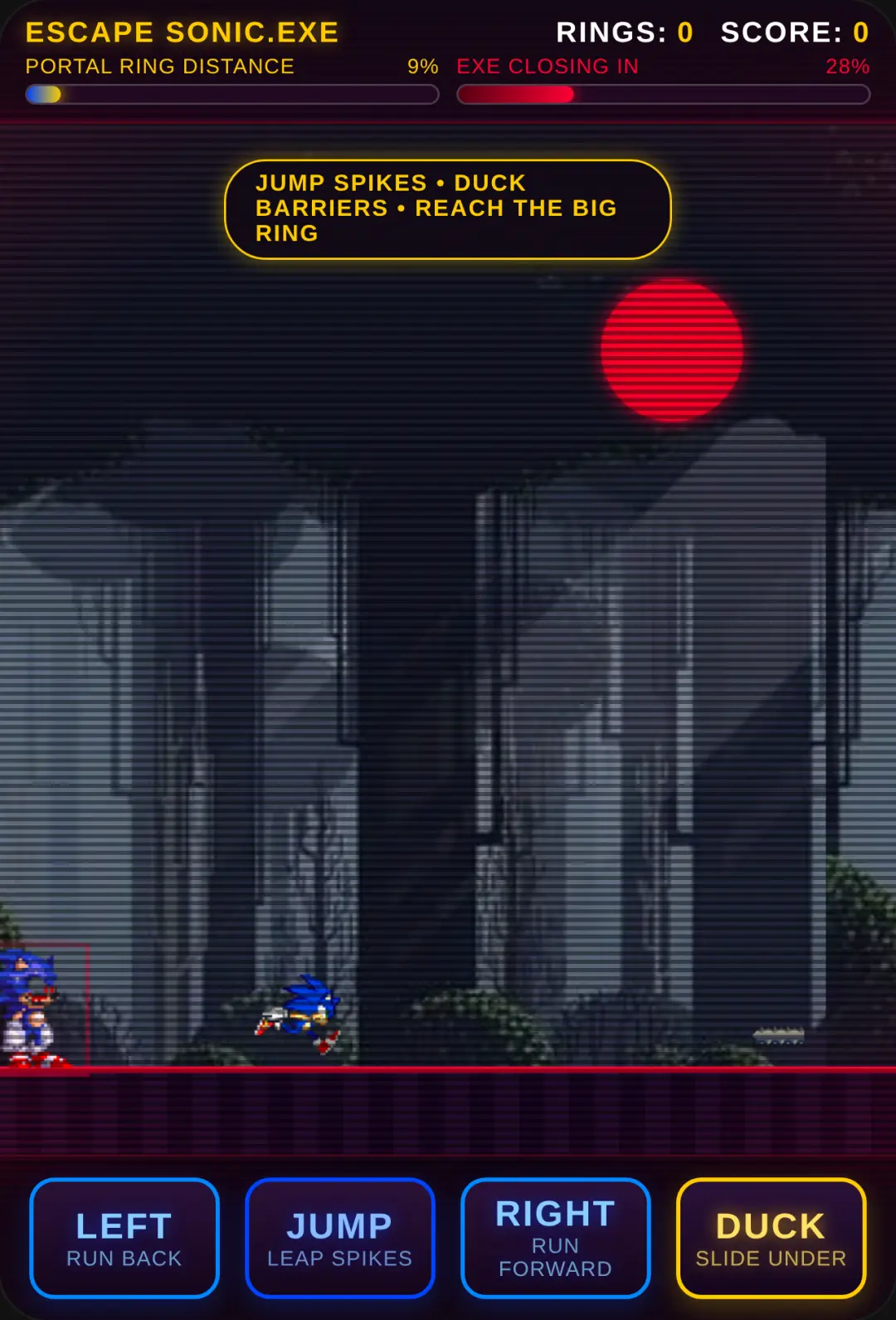 Sonic:the run away always attend today's classes cover