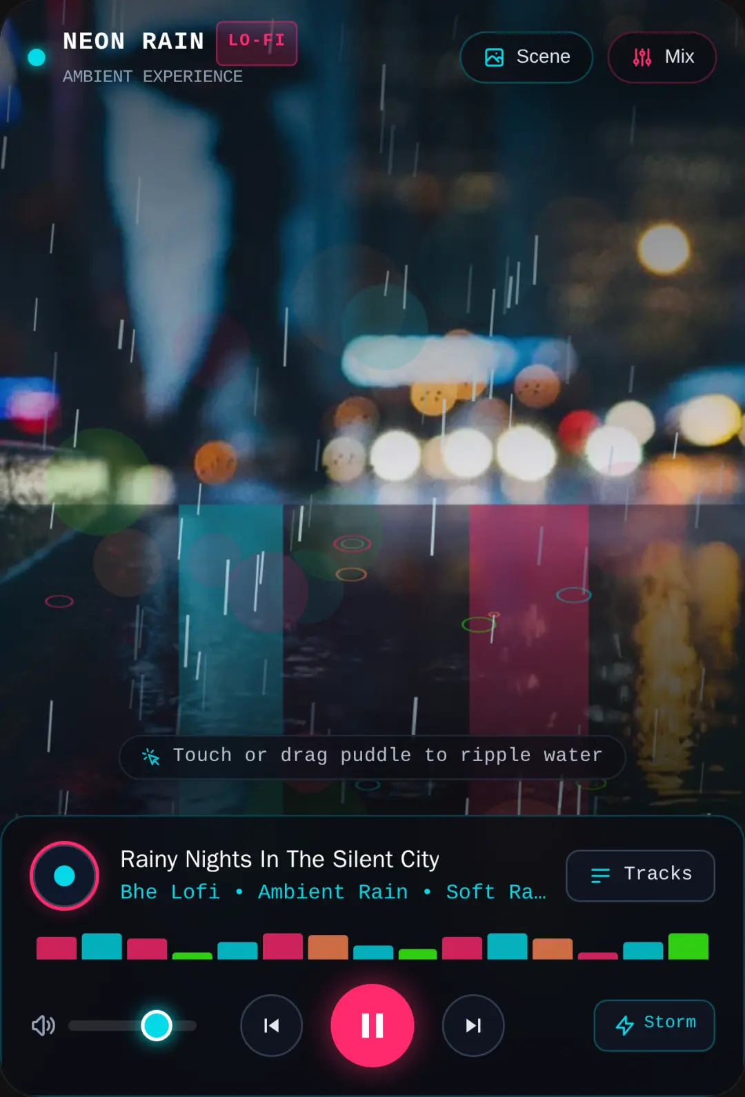 Neon Rain: Lo-Fi Ambient Player cover