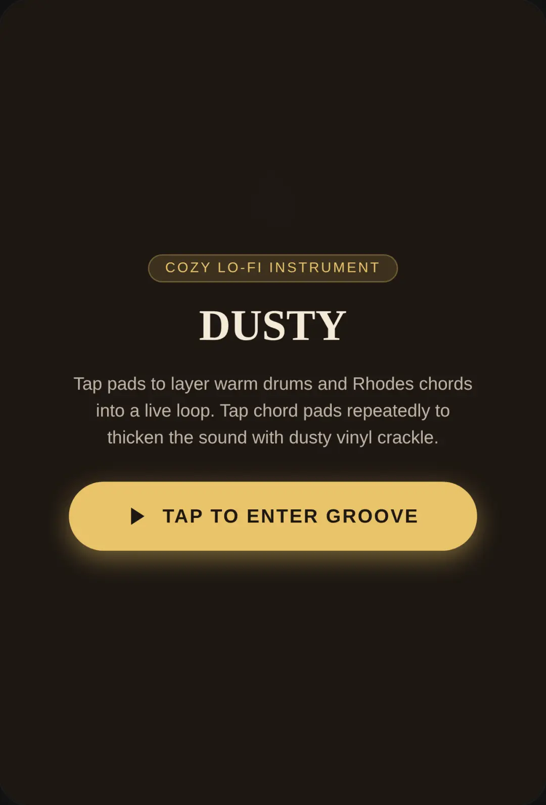 DUSTY — lo-fi beat pad cover
