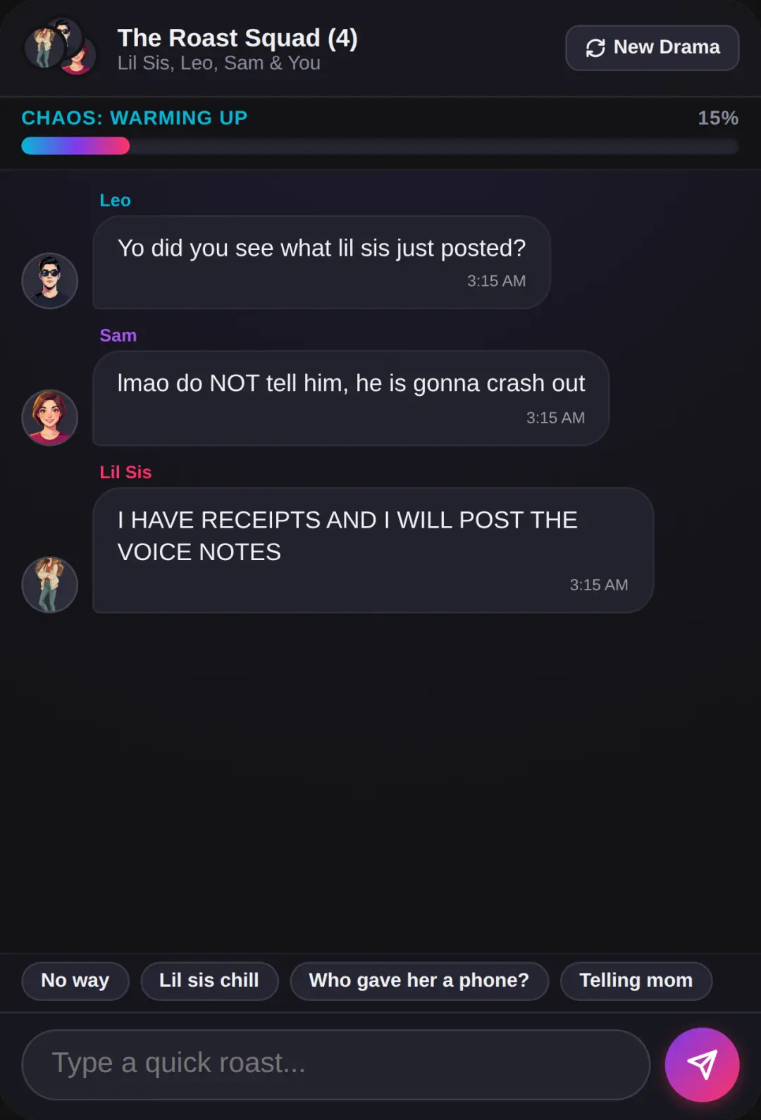 Chaos Family Group Chat cover
