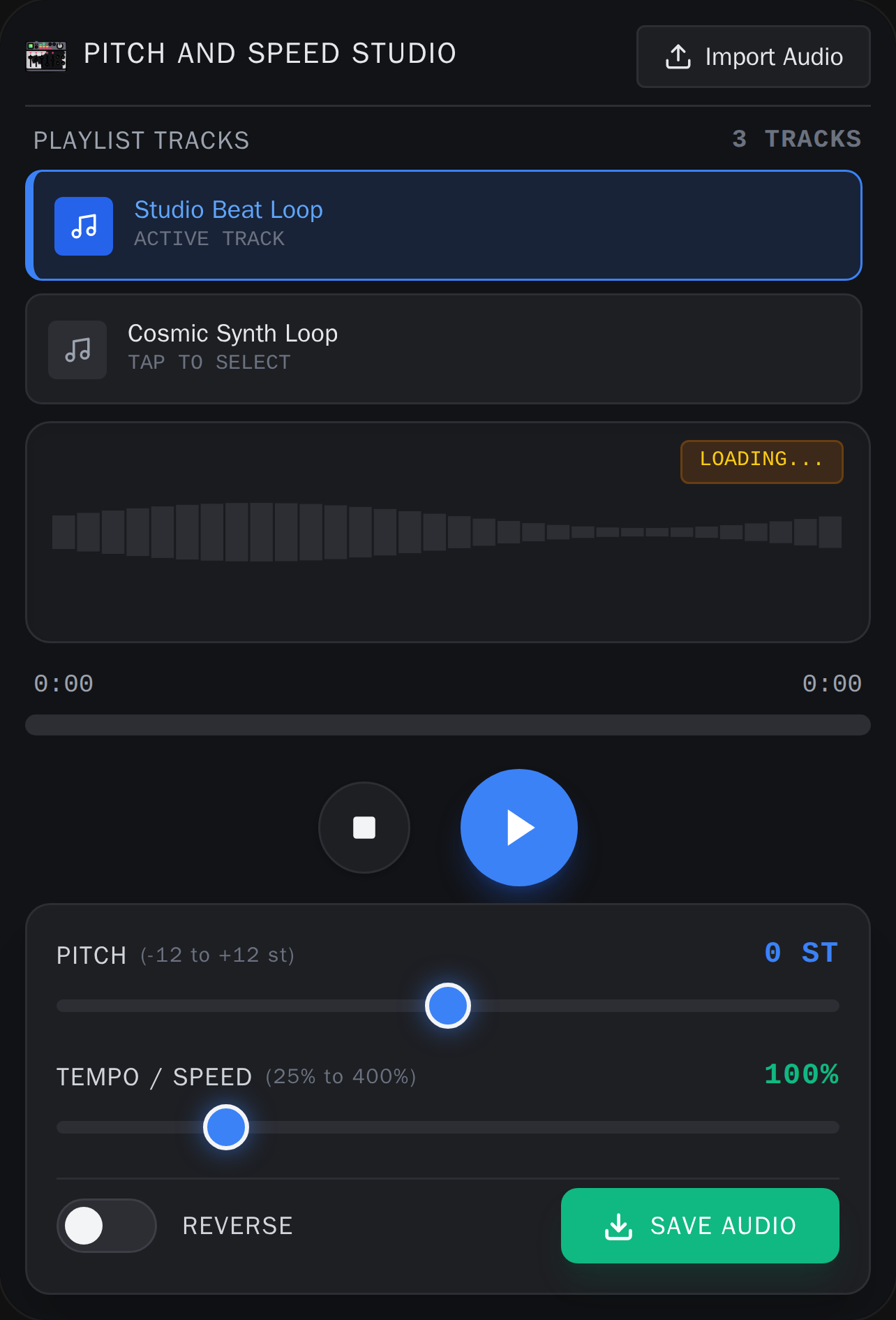 Studio Pitch and Speed Changer cover