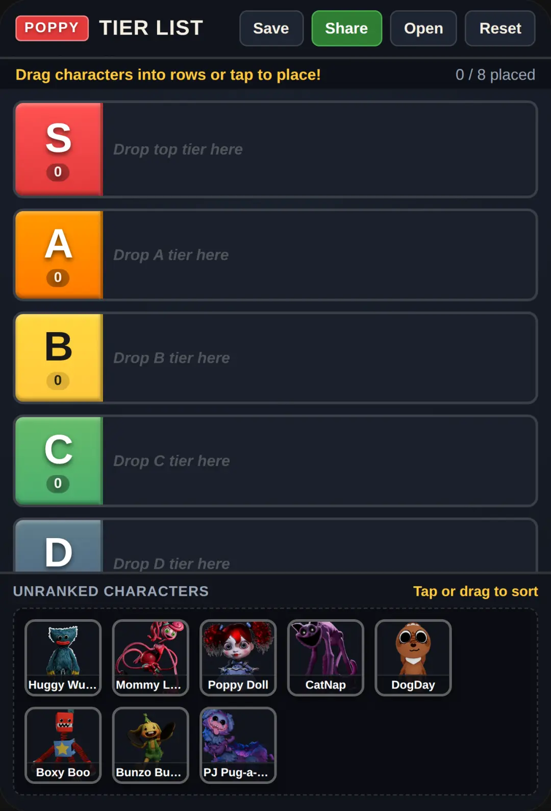 Poppy Playtime Tier List cover
