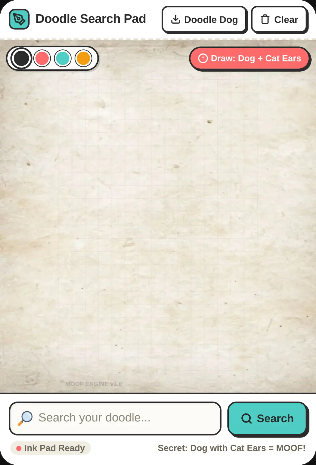 Doodle Search Pad cover