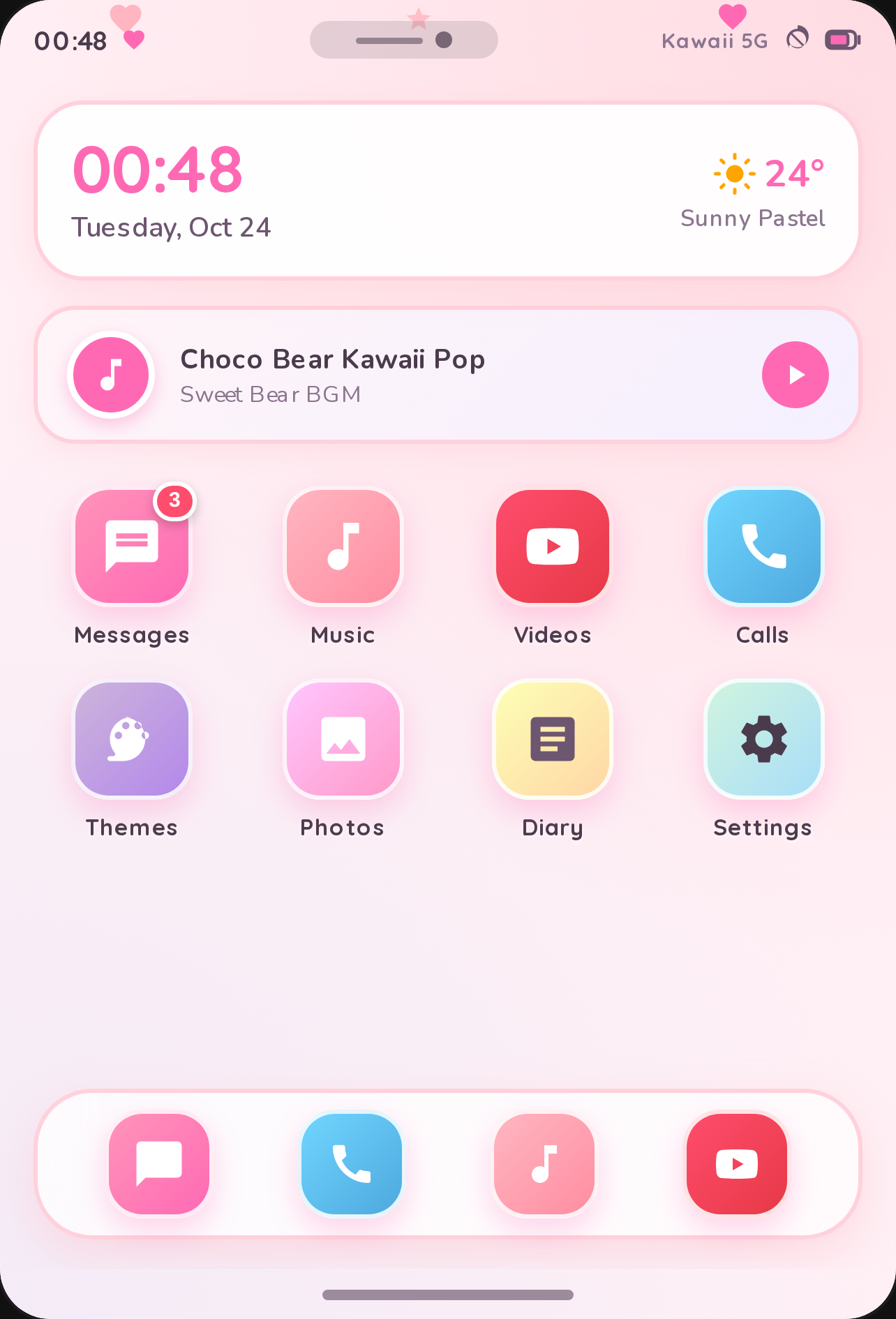 Kawaii Pink Phone Simulator cover