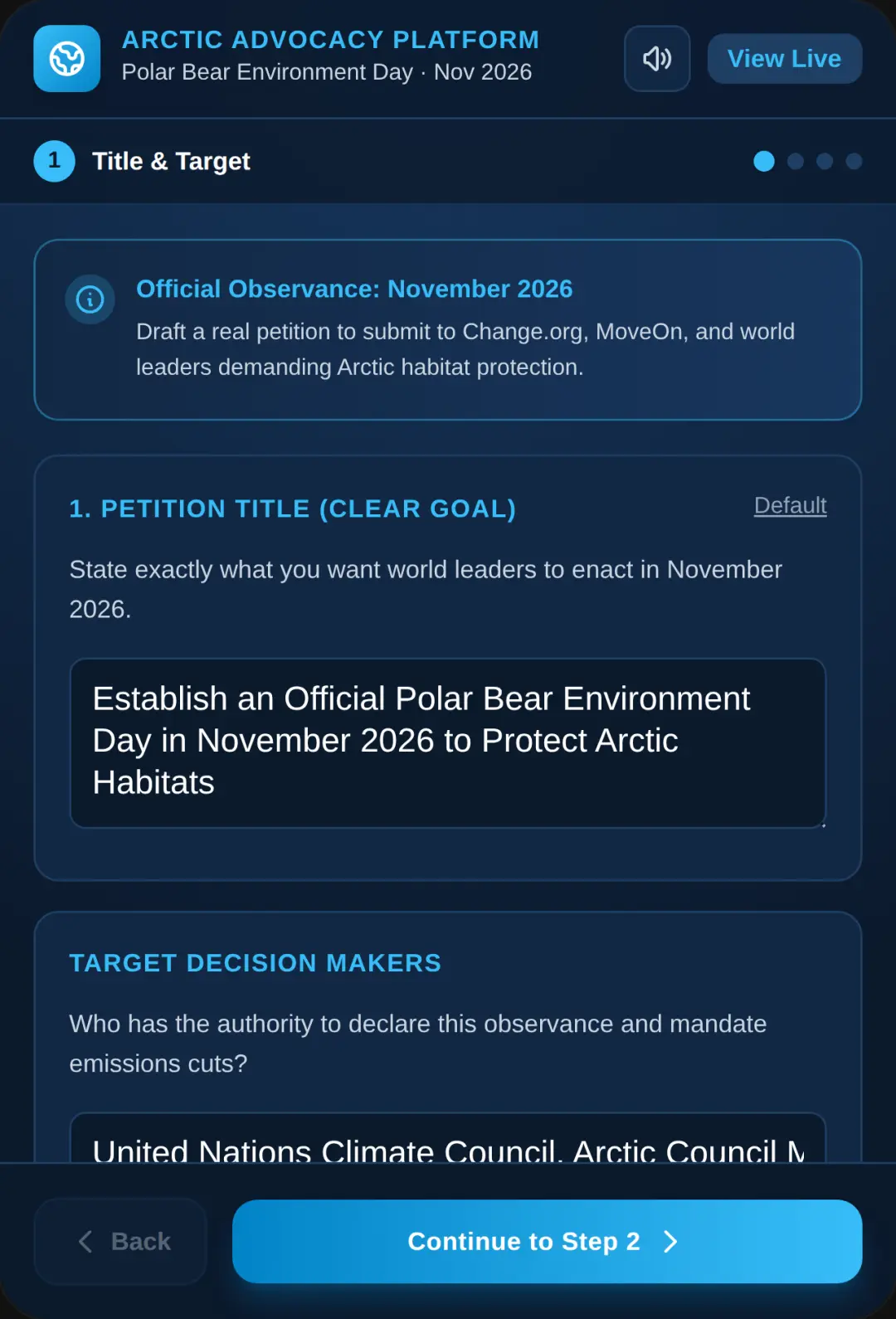 Polar Bear Environment Day — Petition Studio (Nov 2026) cover