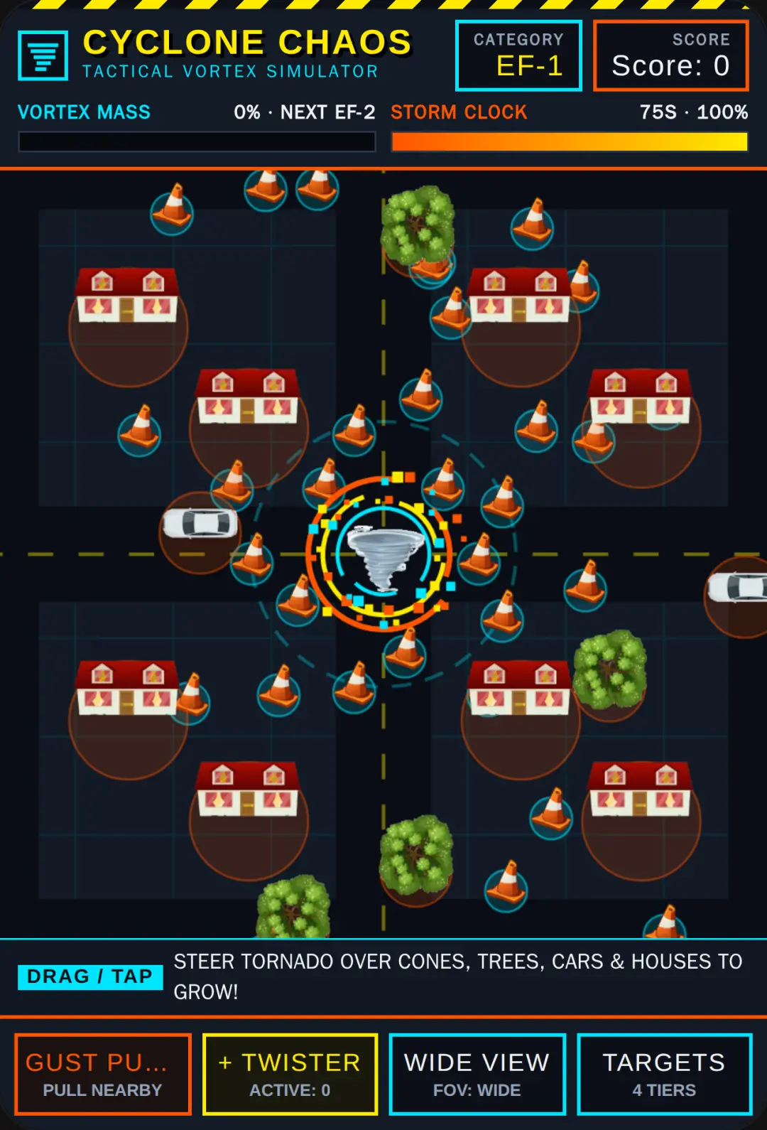 Tornado simulator cover