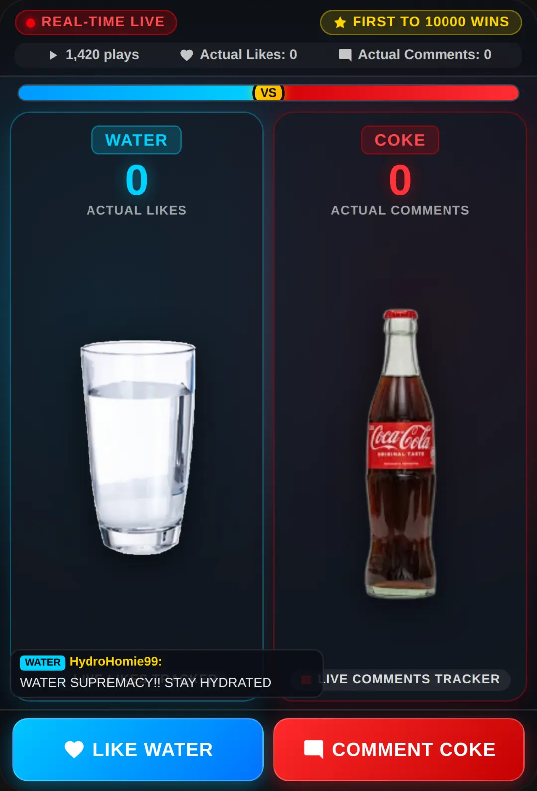 Water Vs Coke cover