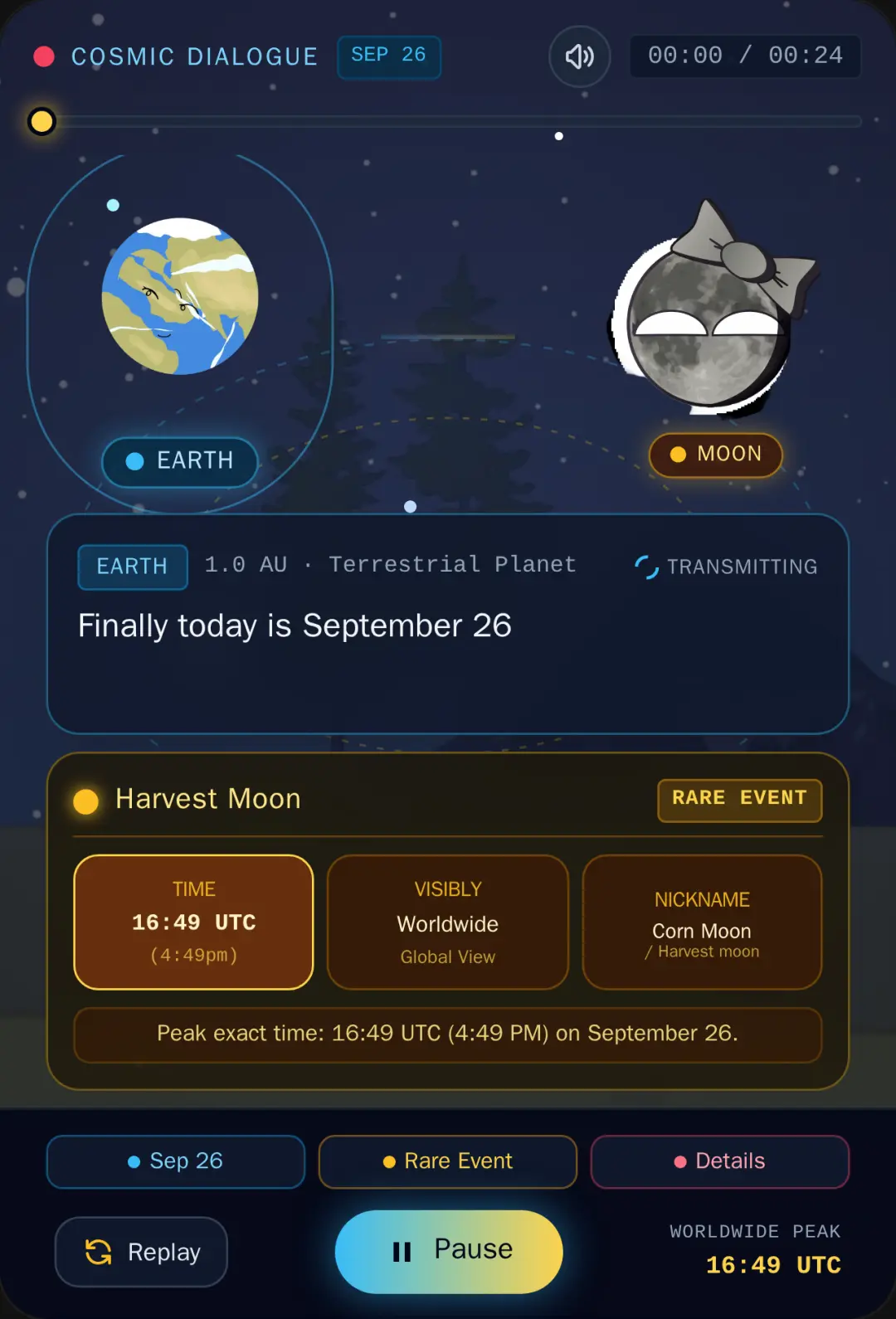Cosmic Dialogue - Harvest Moon cover