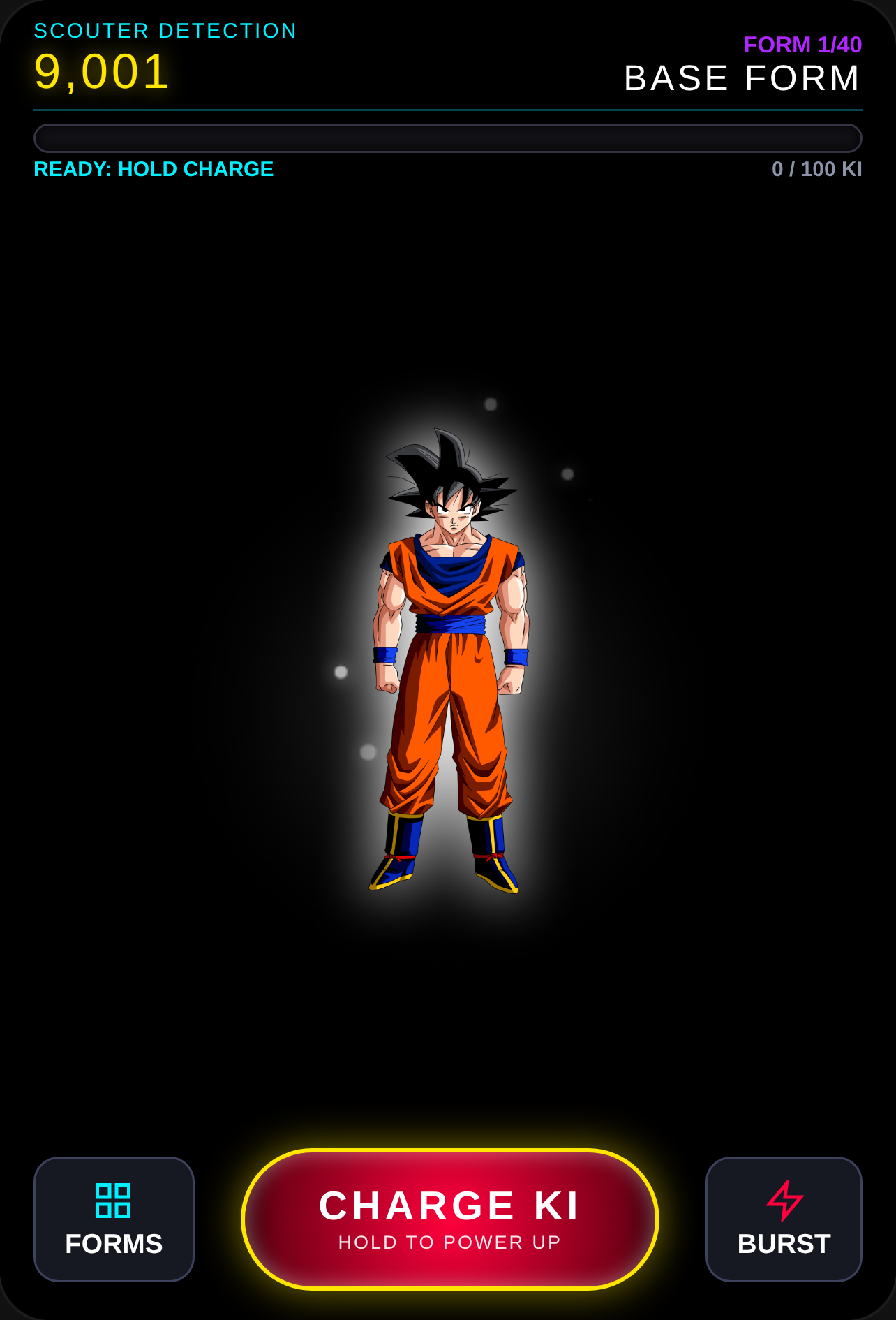Goku Ki Charging Transformation cover