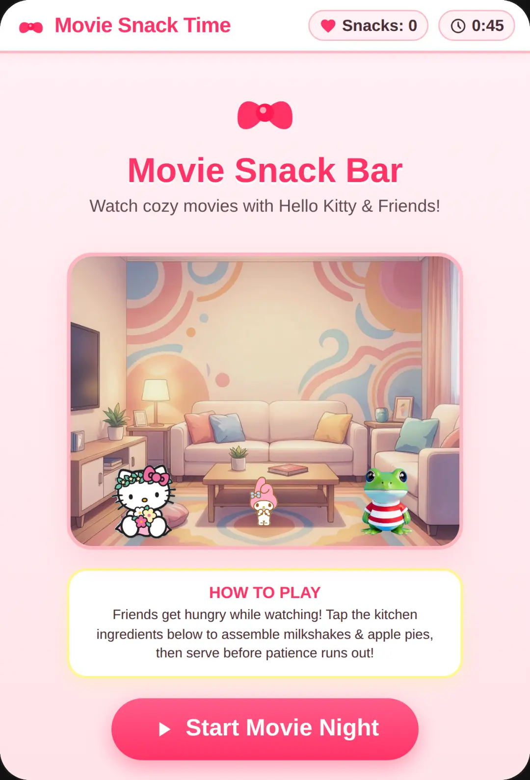 Hello Kitty Movie Snack Time cover