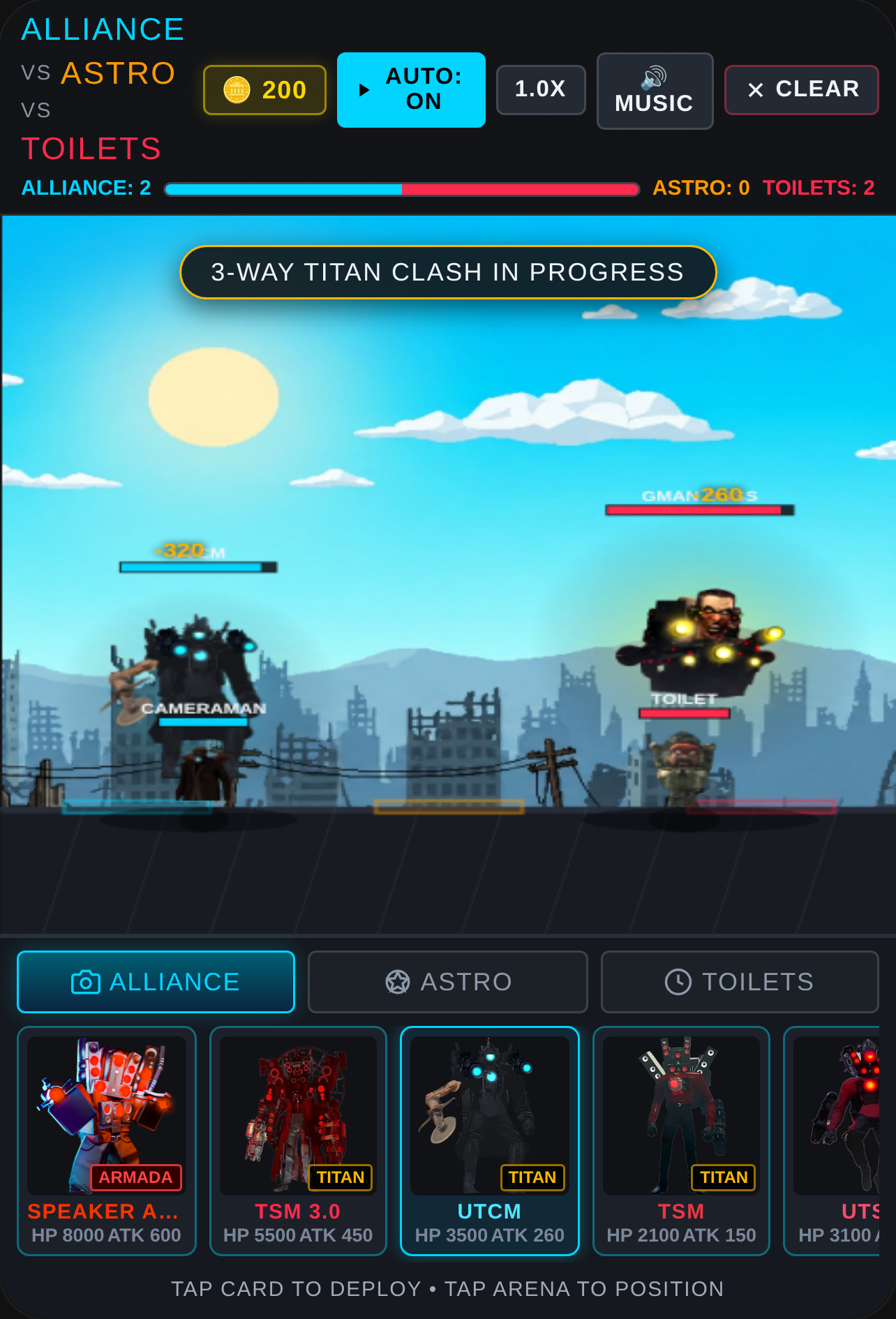 Skibidi 2D Titan War Simulator cover