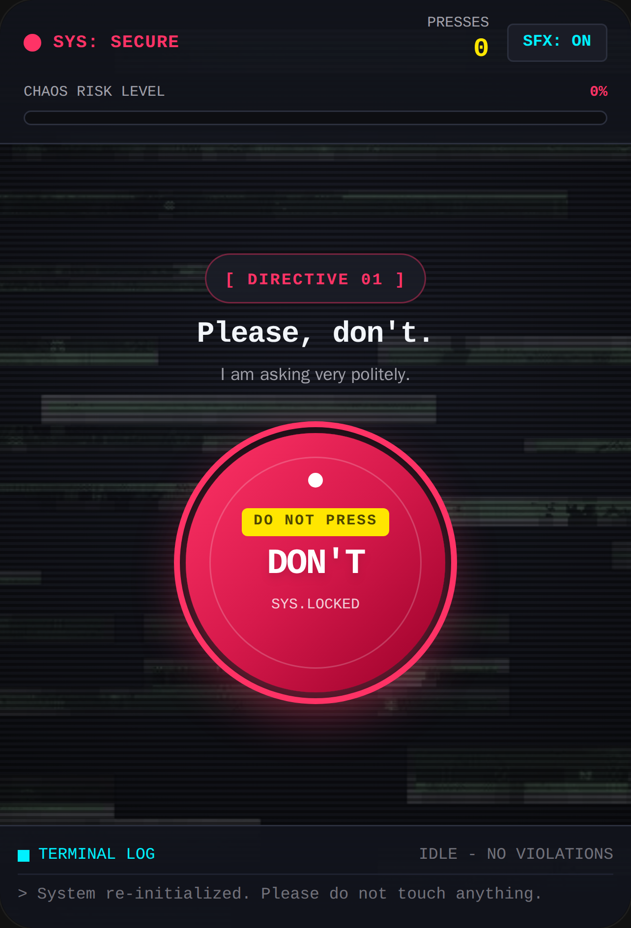 Impossible Button cover