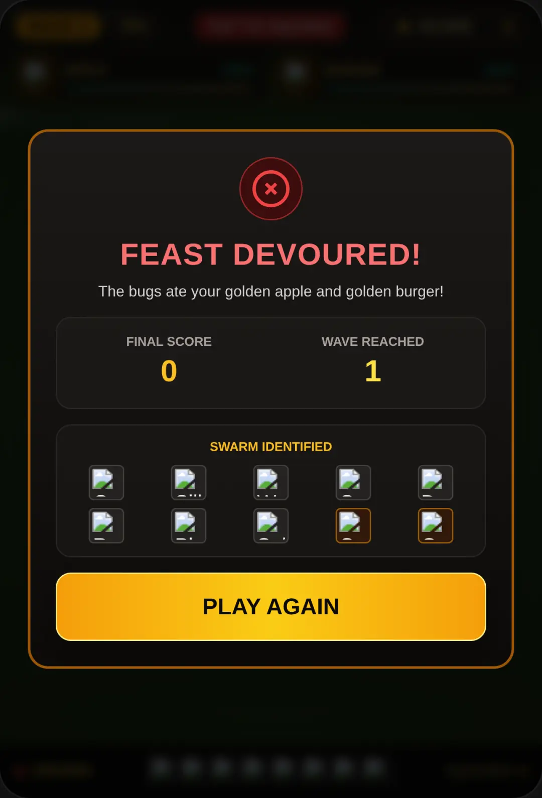 Golden Feast Defense - Defend Your Apple & Burger! cover
