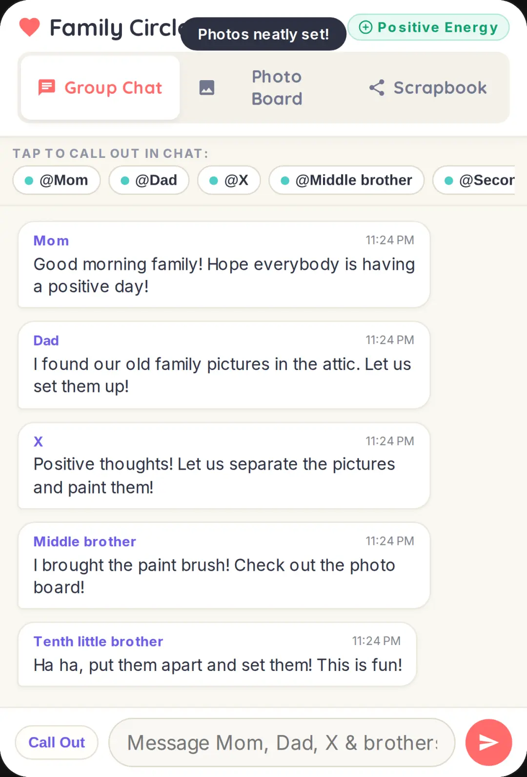 Family Chat & Photo Board cover