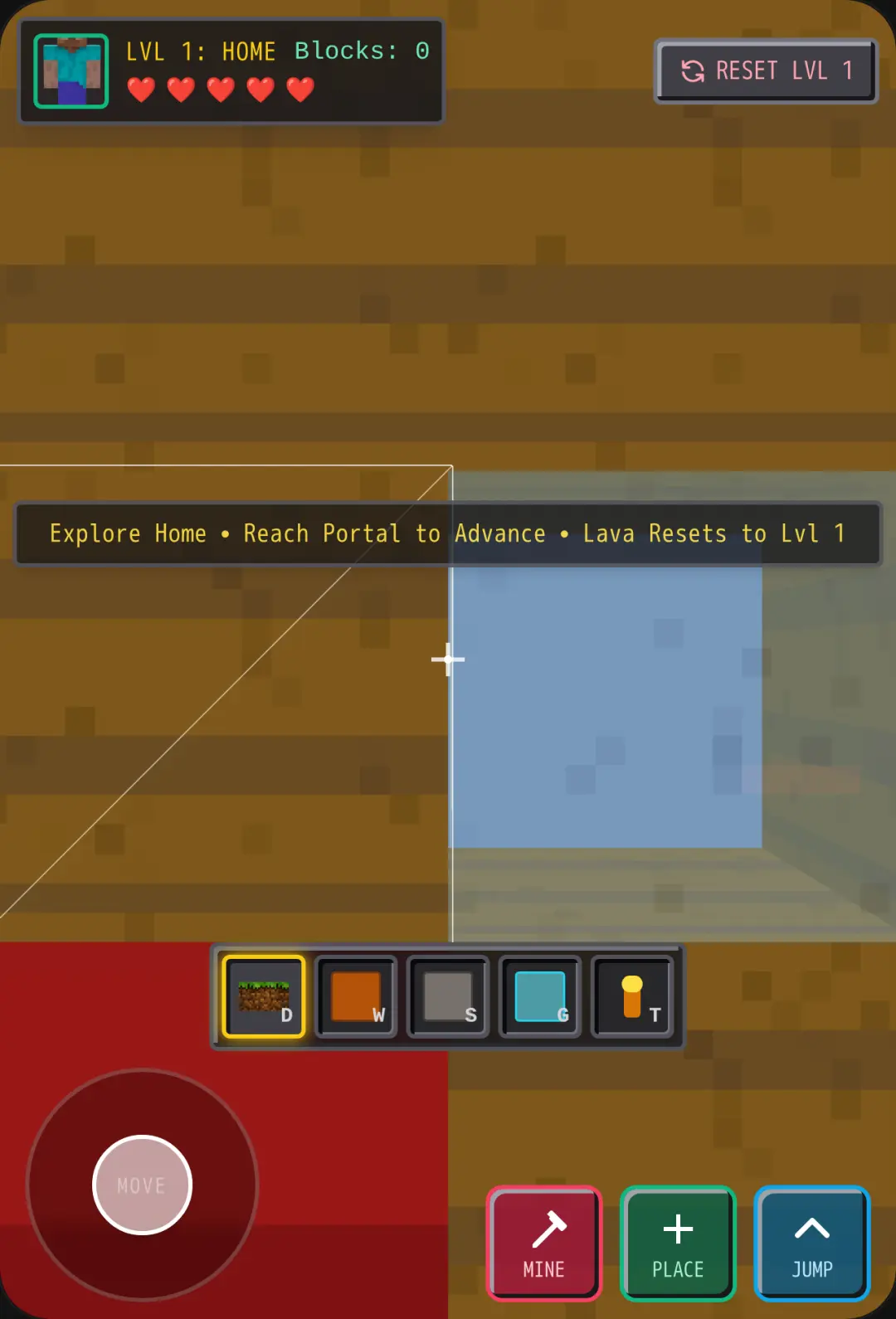 Minecraft Steve - Level 1 Reset Adventure cover