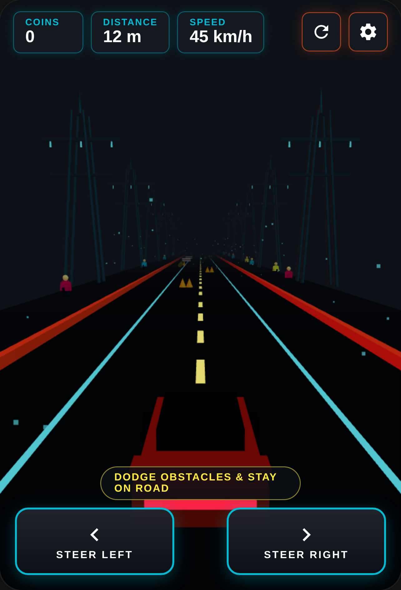 Neon Highway 3D collect coin on This game cover