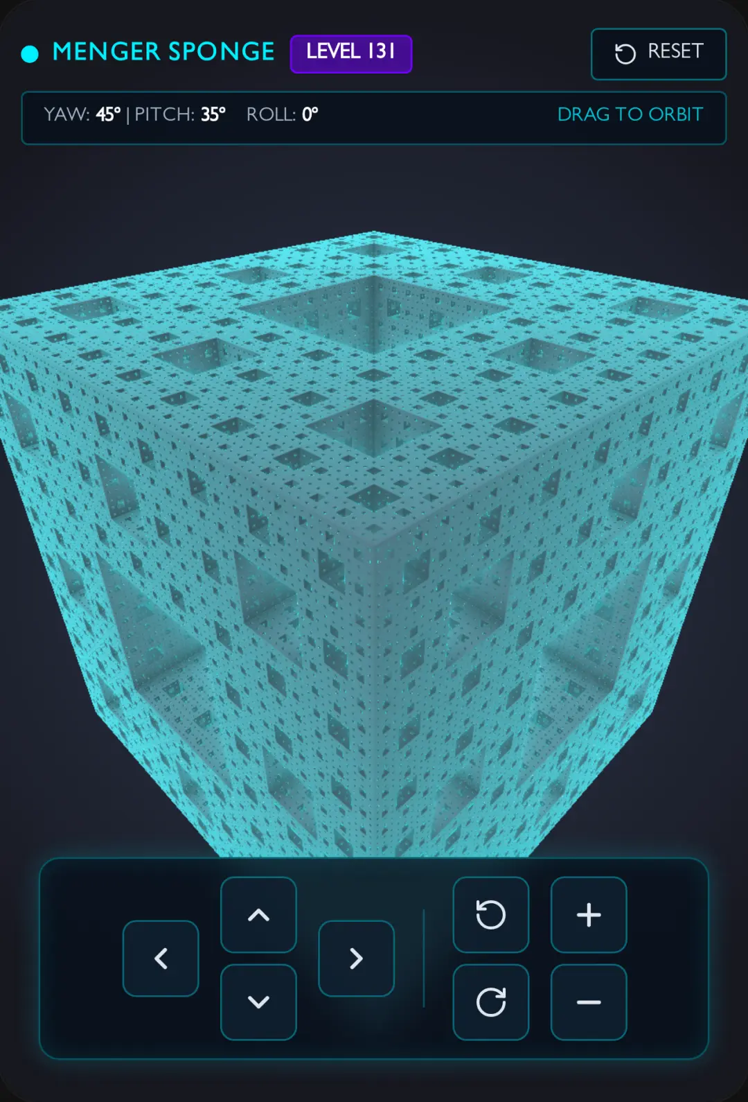 Menger Sponge Fractal — Level 131 cover