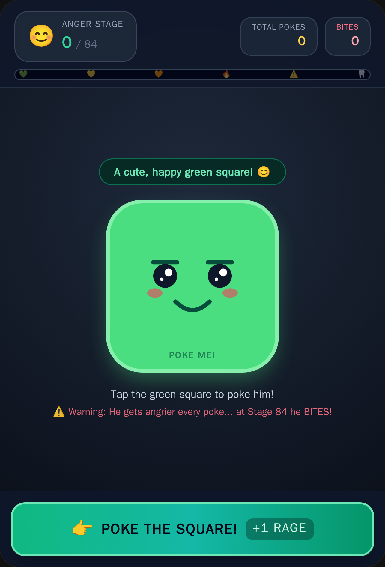 Angry Square Clicker warning cover