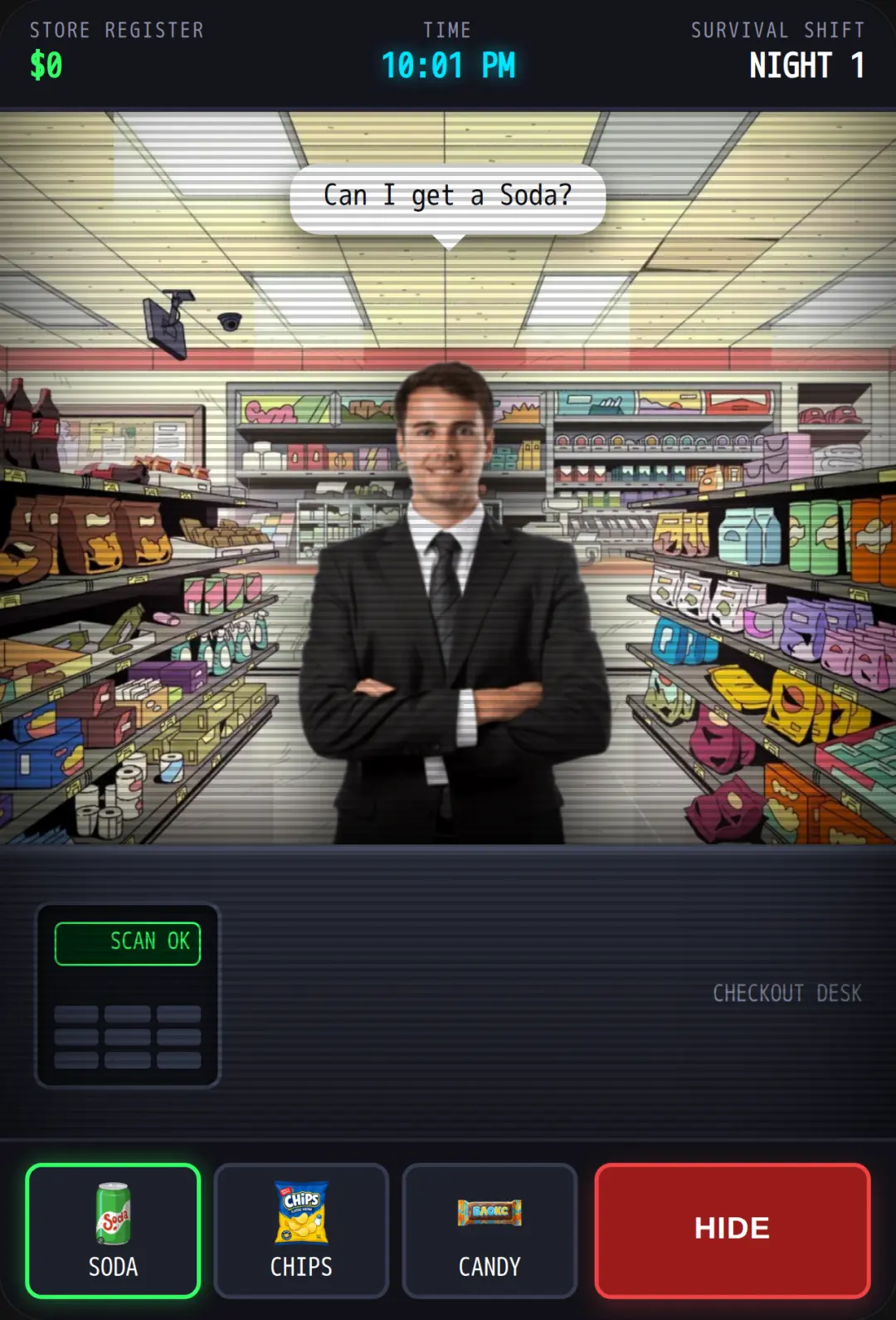 Store worker simulator cover