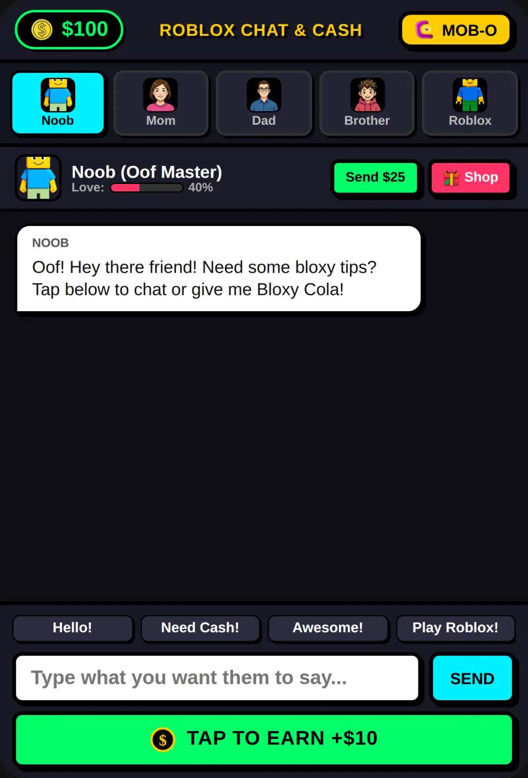Roblox Text Me & Cash Simulator cover