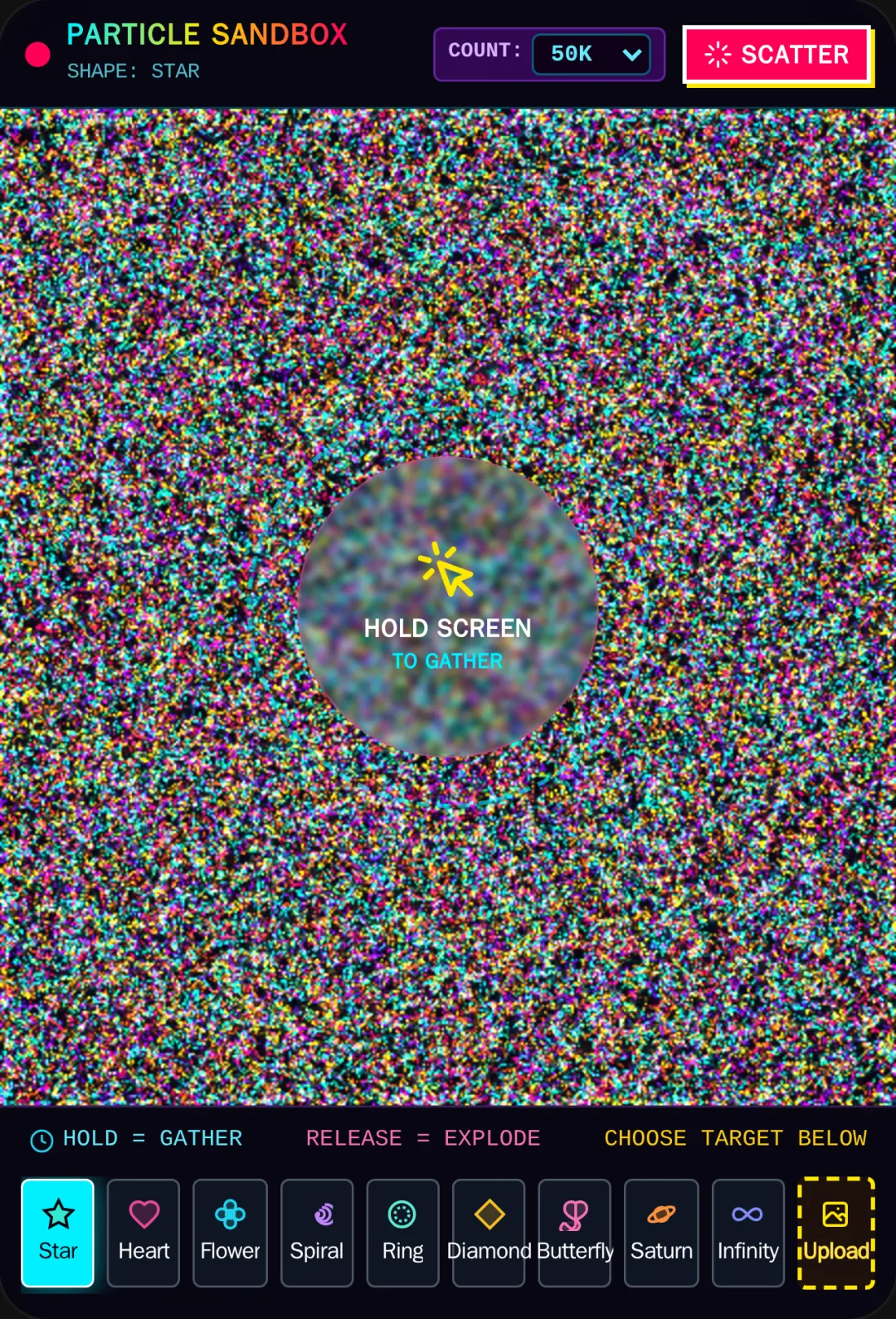 Neon Particle Sandbox