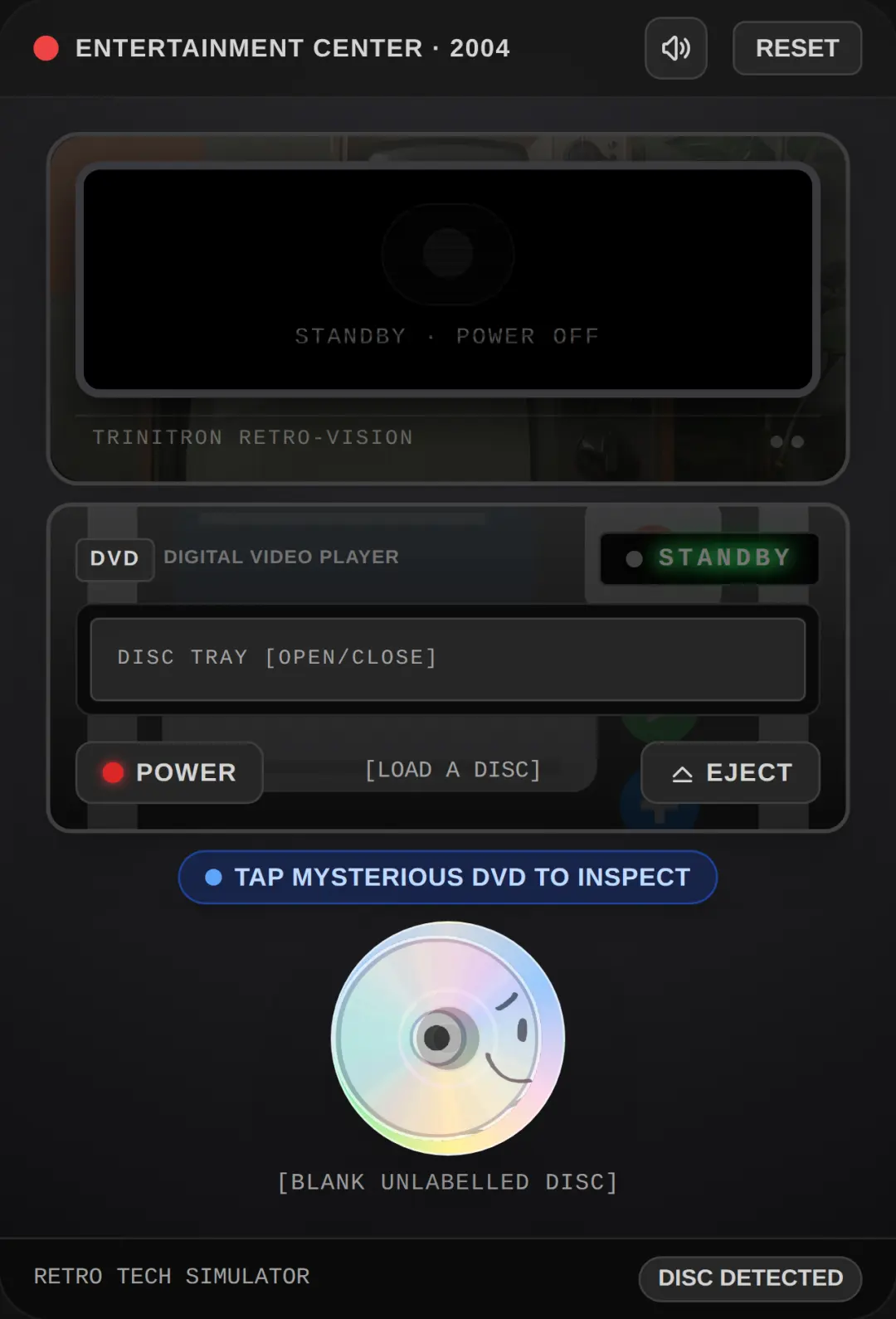 Try inserting a DVD. cover