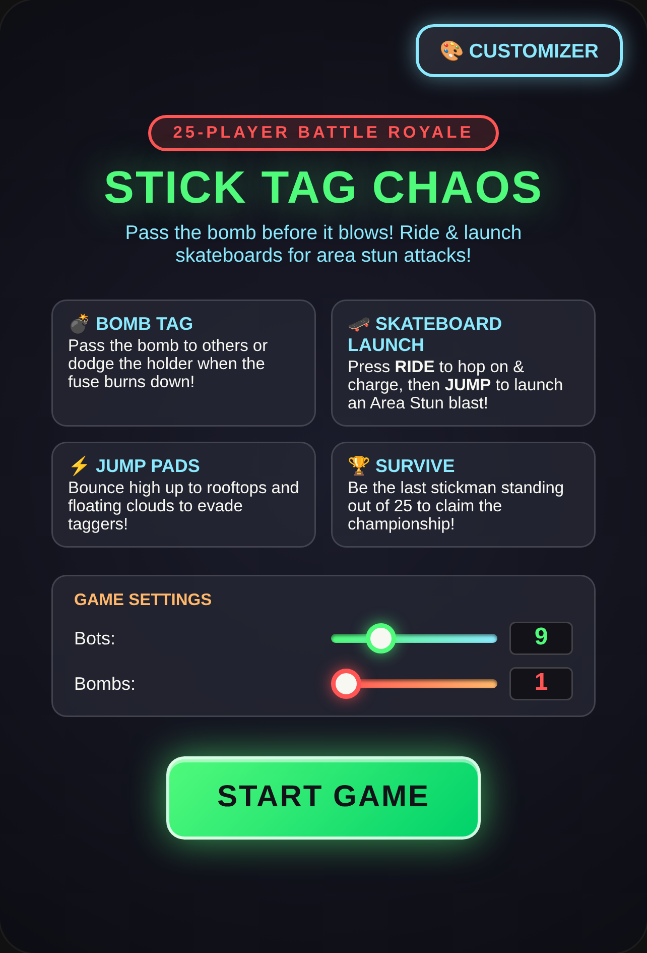 Stick Tag Chaos - 25 Player Bomb Tag cover