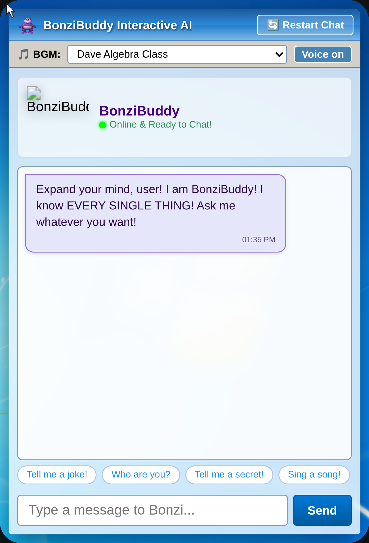 BonziBuddy XP Chat cover