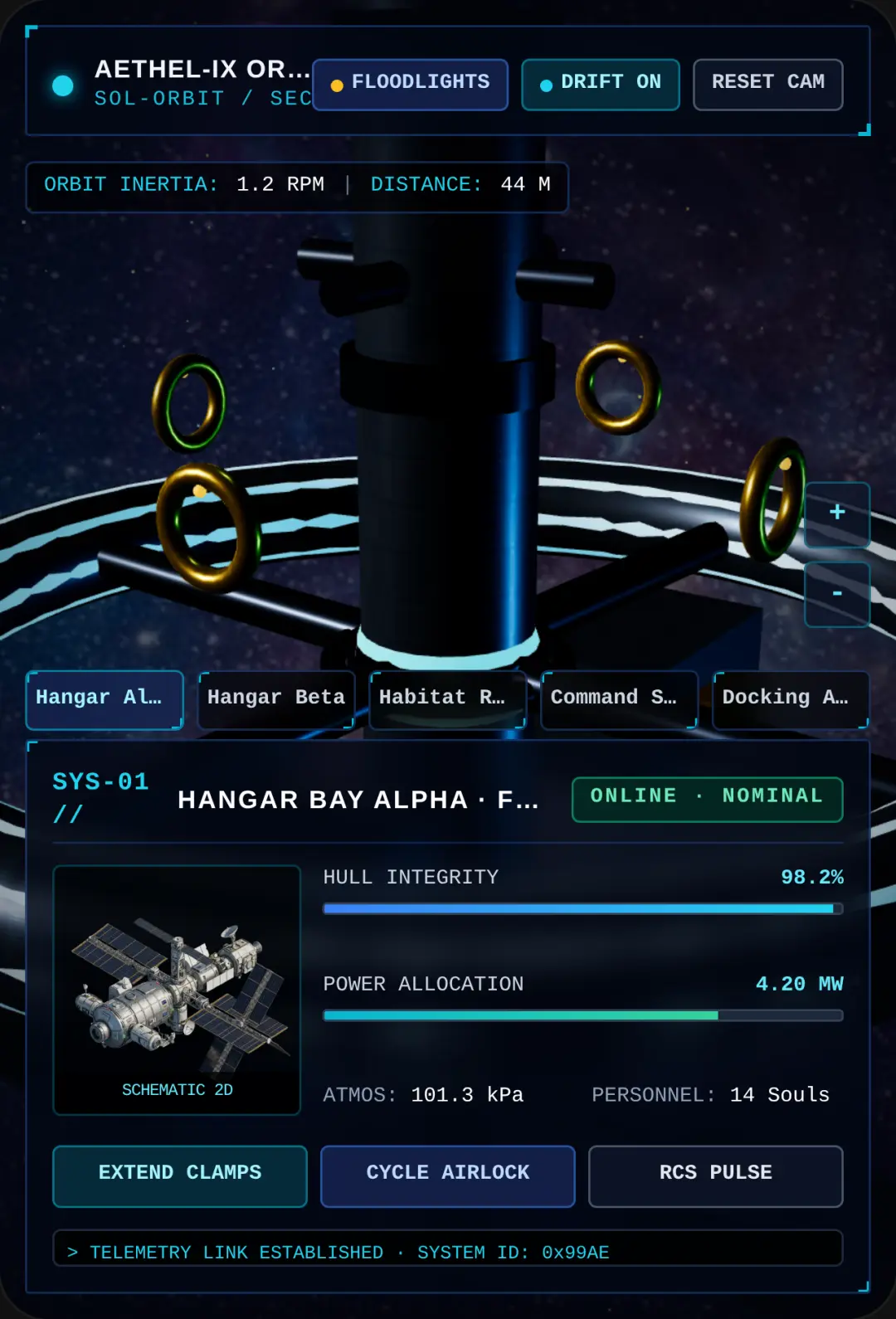3D Space Station Telemetry cover