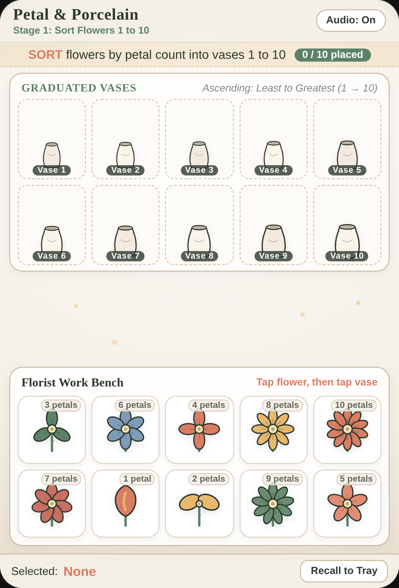 Petal & Porcelain — Botanical Sorting & Garden Journey cover