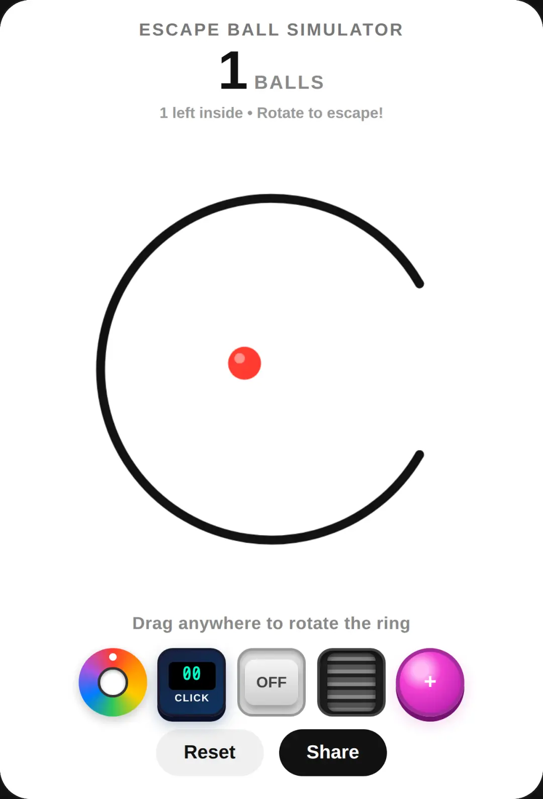 Escape Ball Simulator