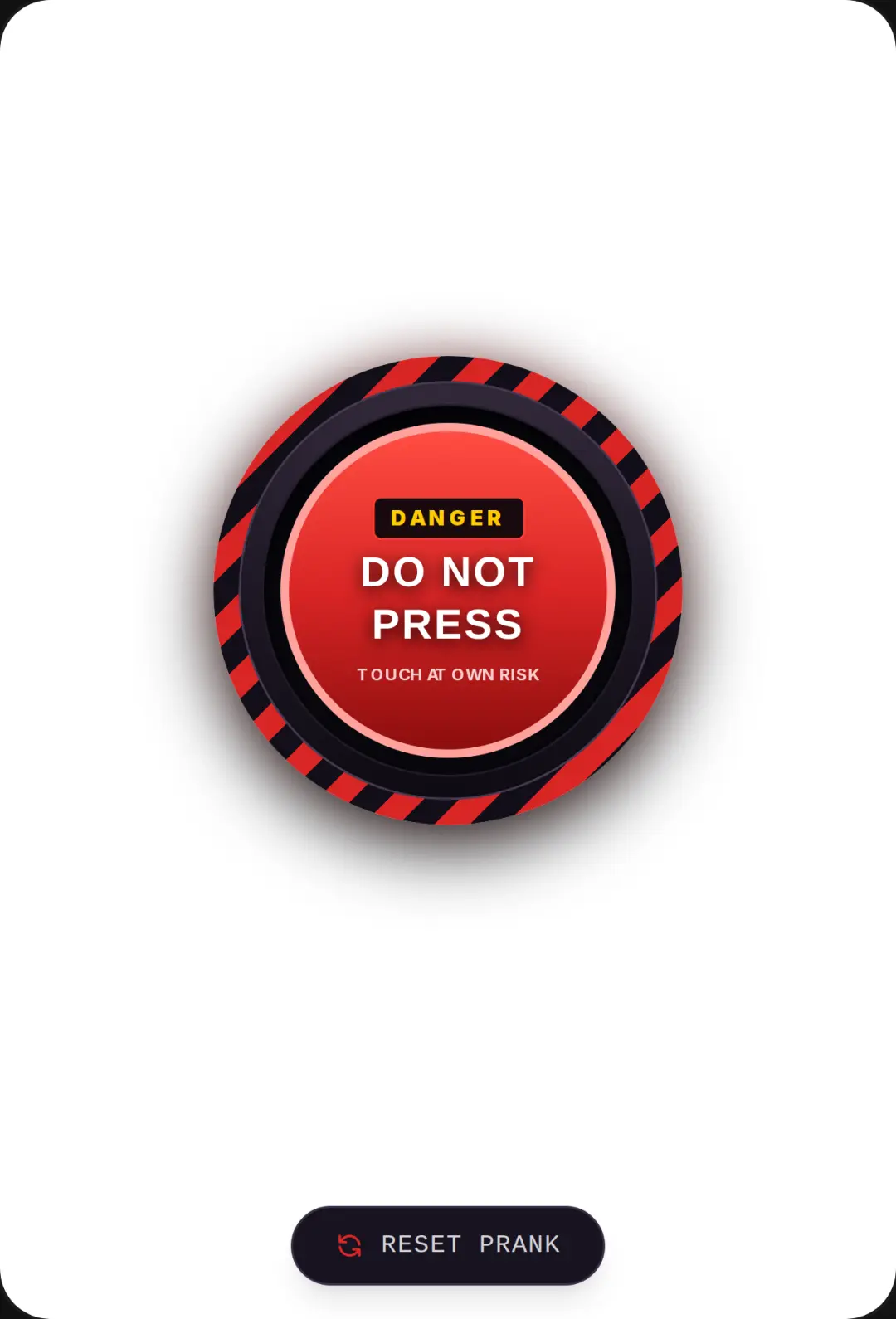 DO NOT PRESS THIS BUTTON cover