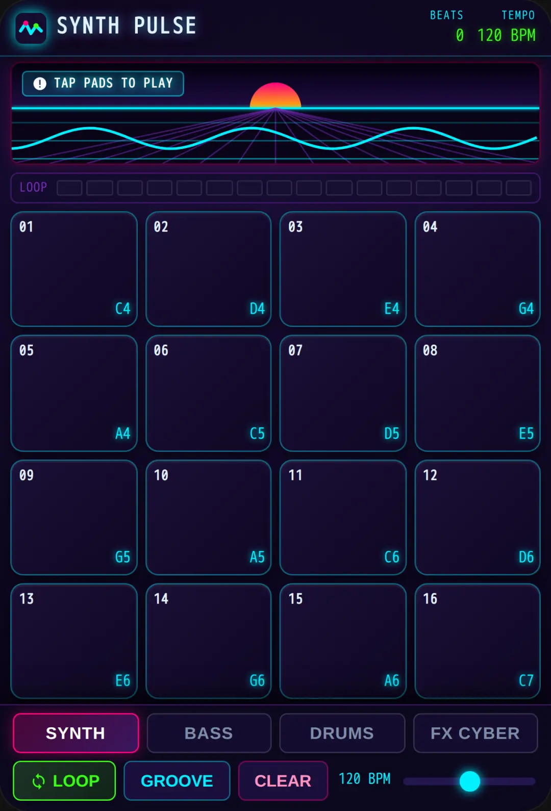 Neon Synthwave Music Maker cover