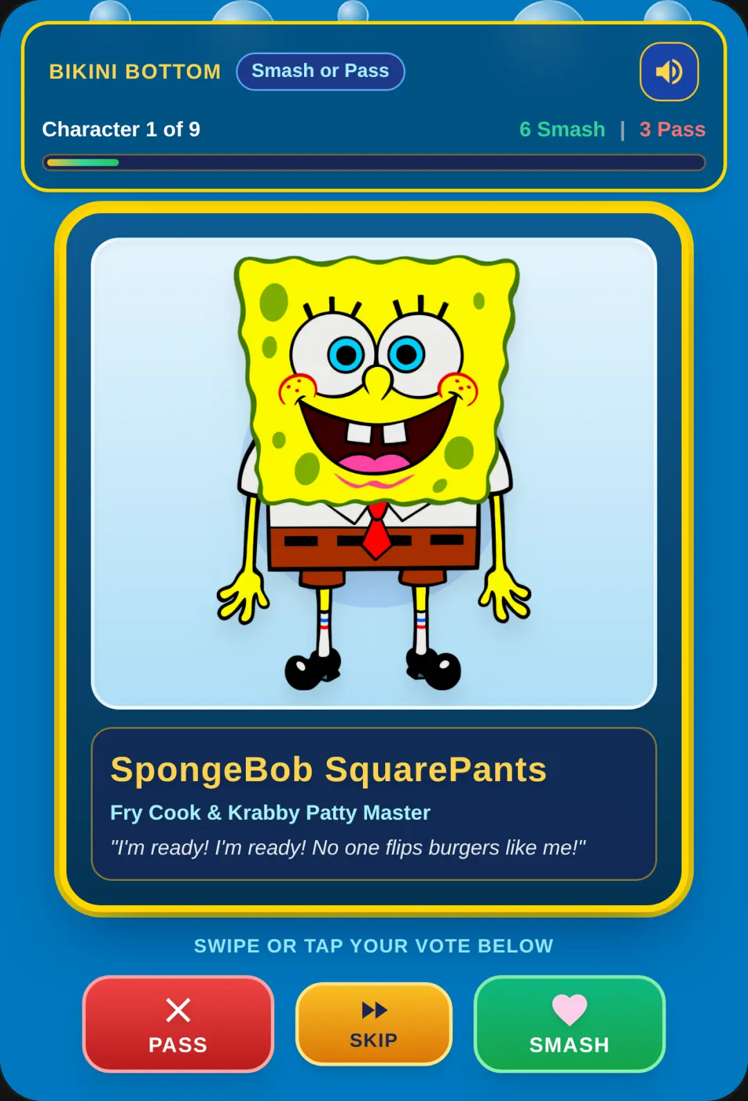 SpongeBob Smash or Pass cover