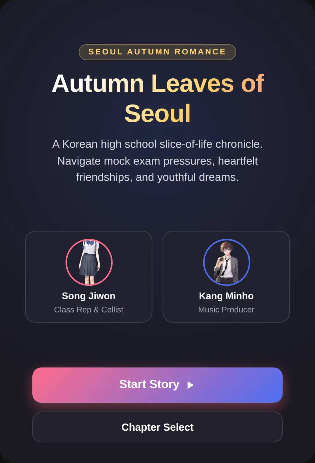 Seoul Autumn Romance - Korean Student Visual Novel cover