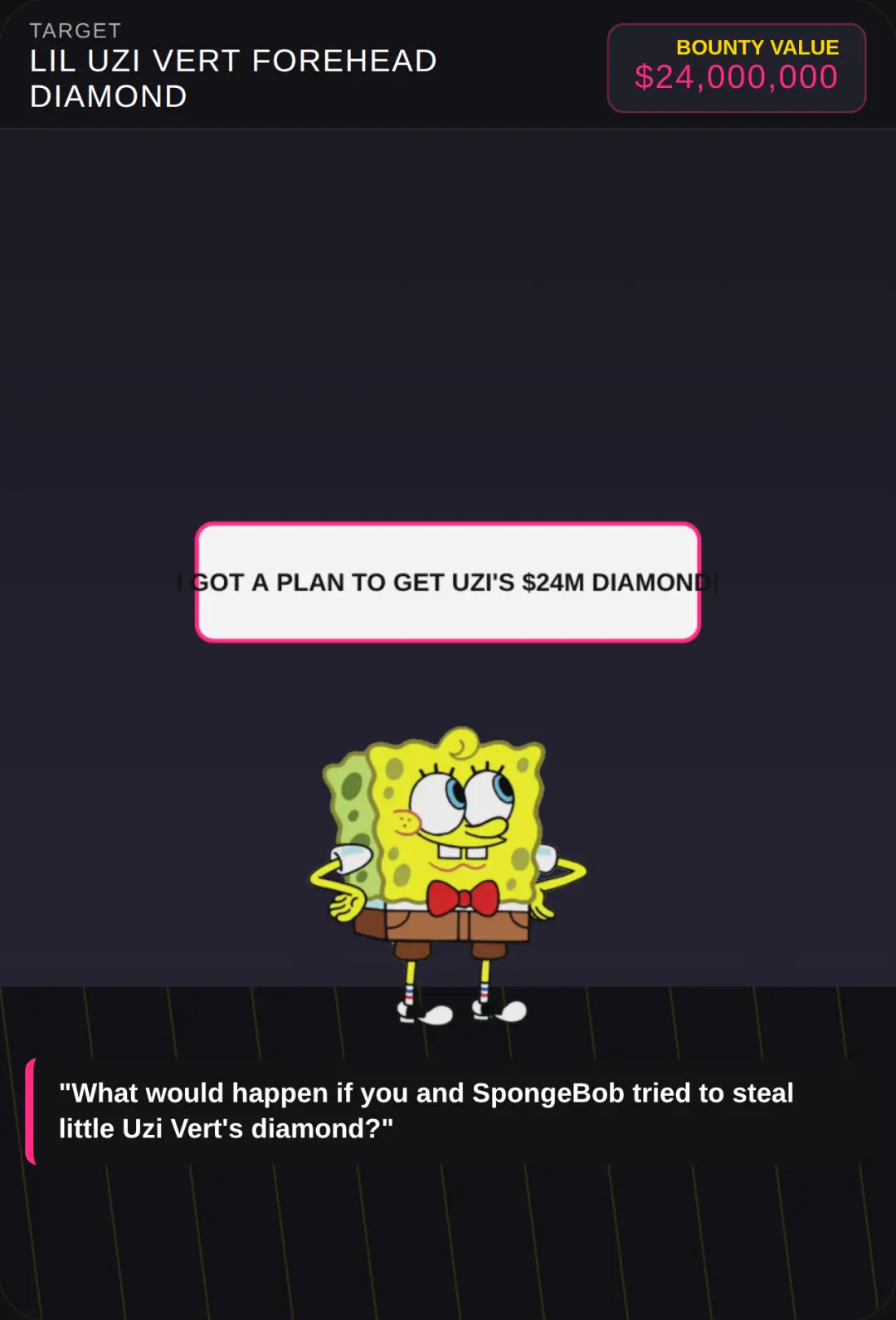 Lil Uzi Diamond Heist: Hit a Lick with SpongeBob cover