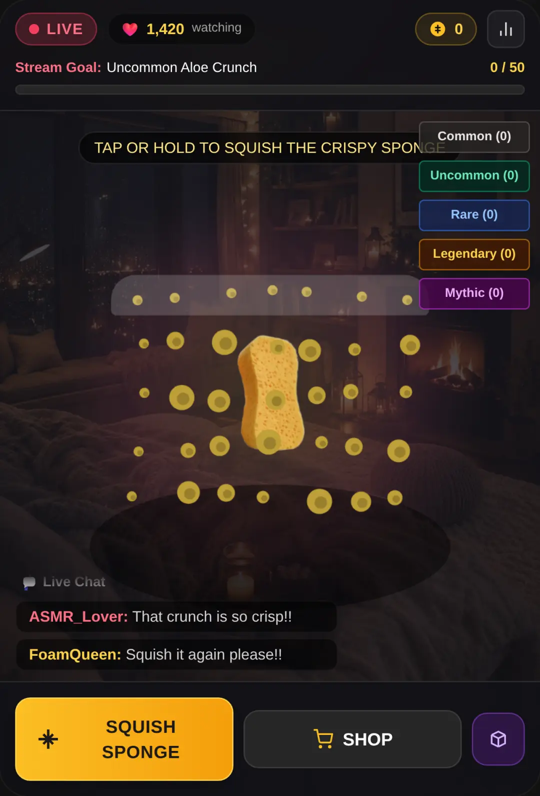 Crispy Sponge ASMR Live cover