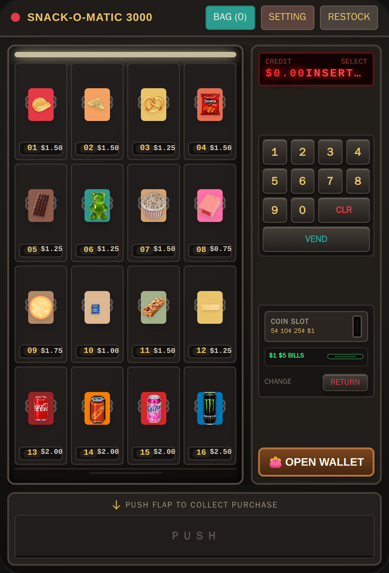 Realistic Vending Machine & Wallet cover