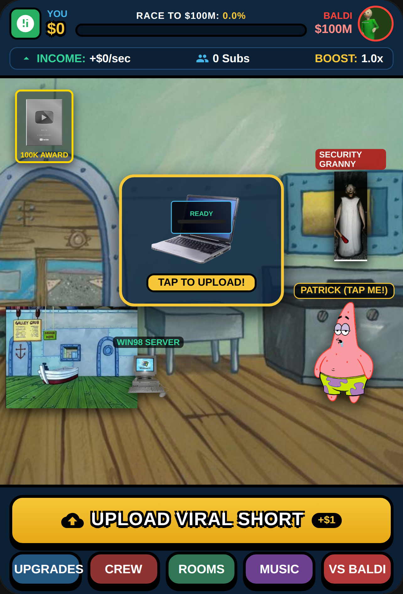 Krusty Krab Meme Tycoon: Beat Baldi cover