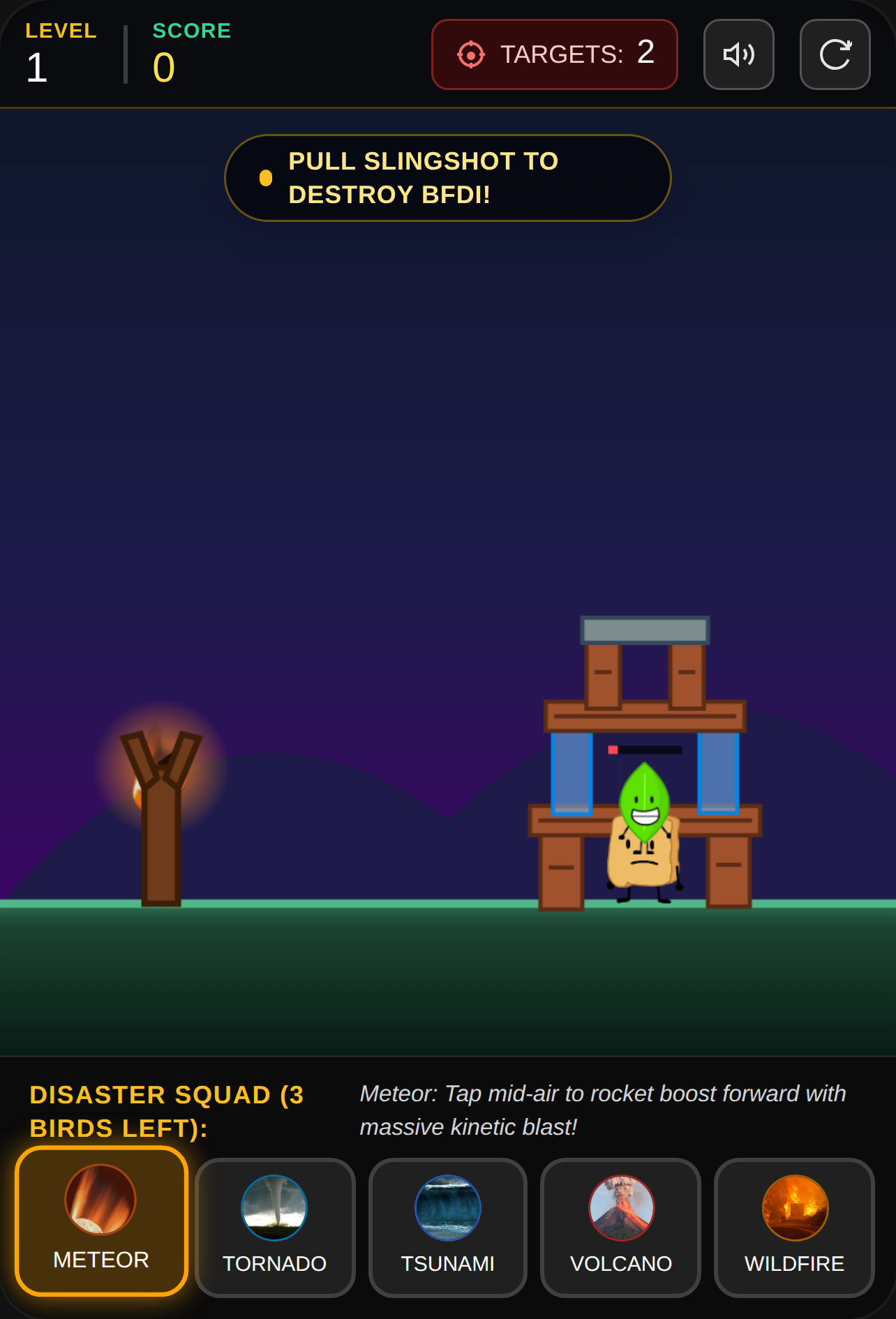 Angry Natural Disaster Birds vs BFDI cover