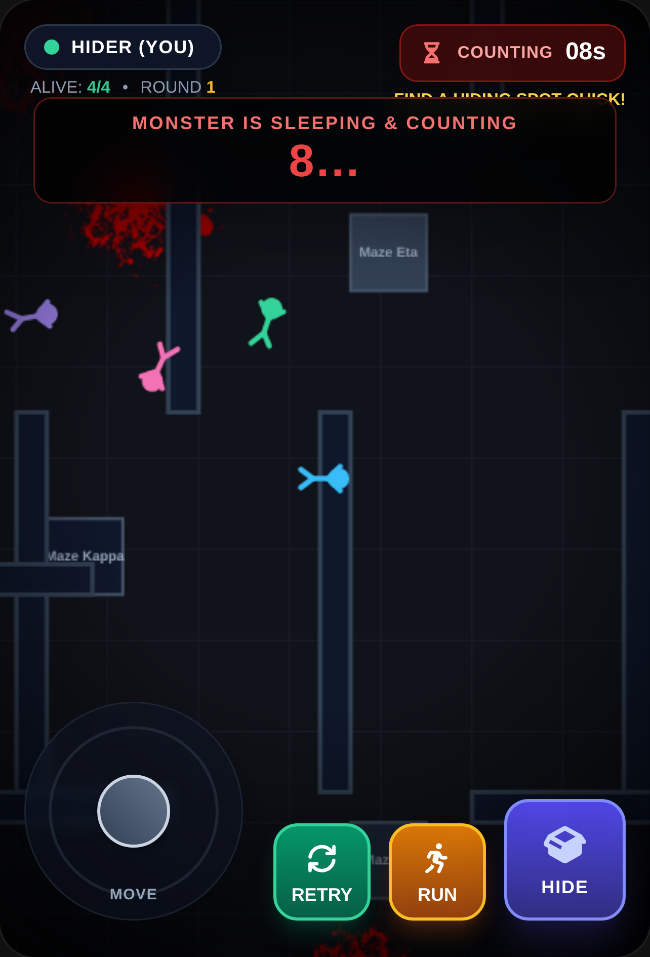 Midnight Hide & Seek: Monster Stickman