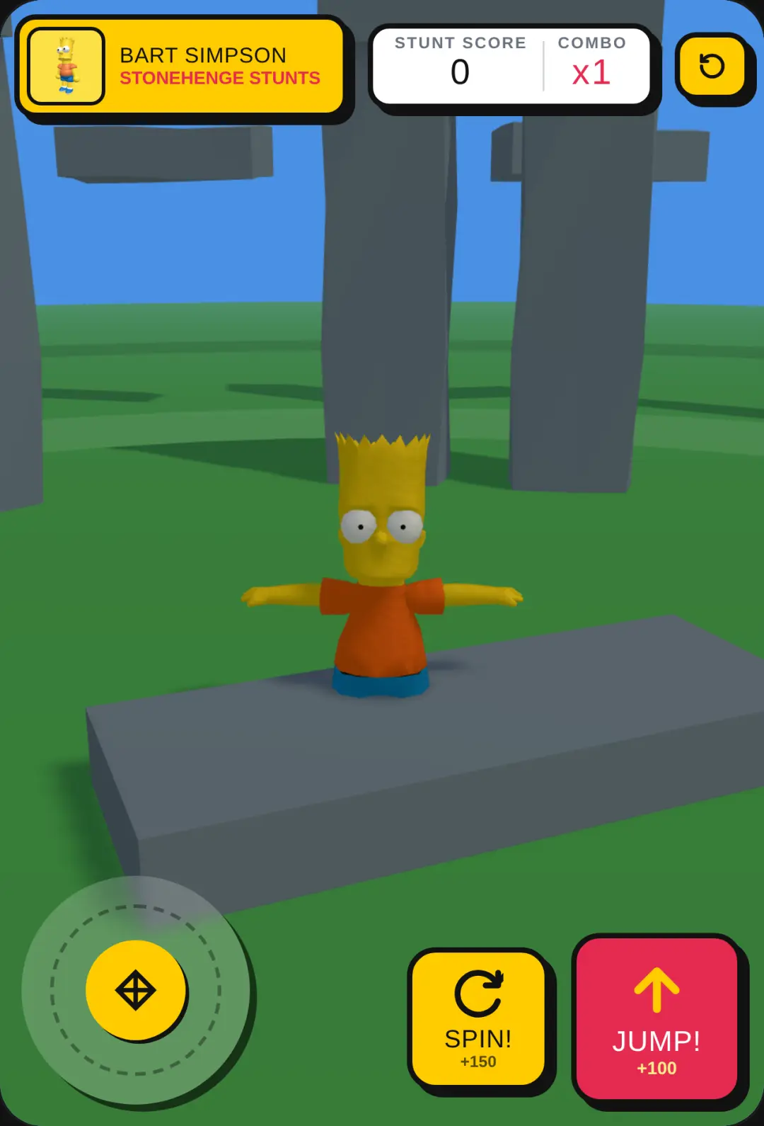 Bart at Stonehenge - Jump & Spin cover