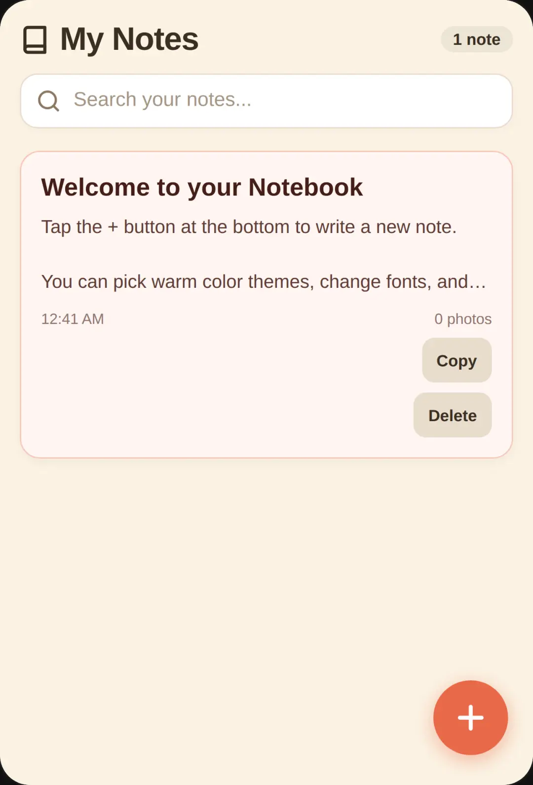 Warm Notebook cover