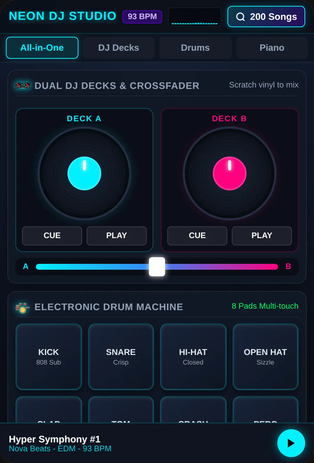 Neon DJ Studio & Multi-Instrument Workstation cover