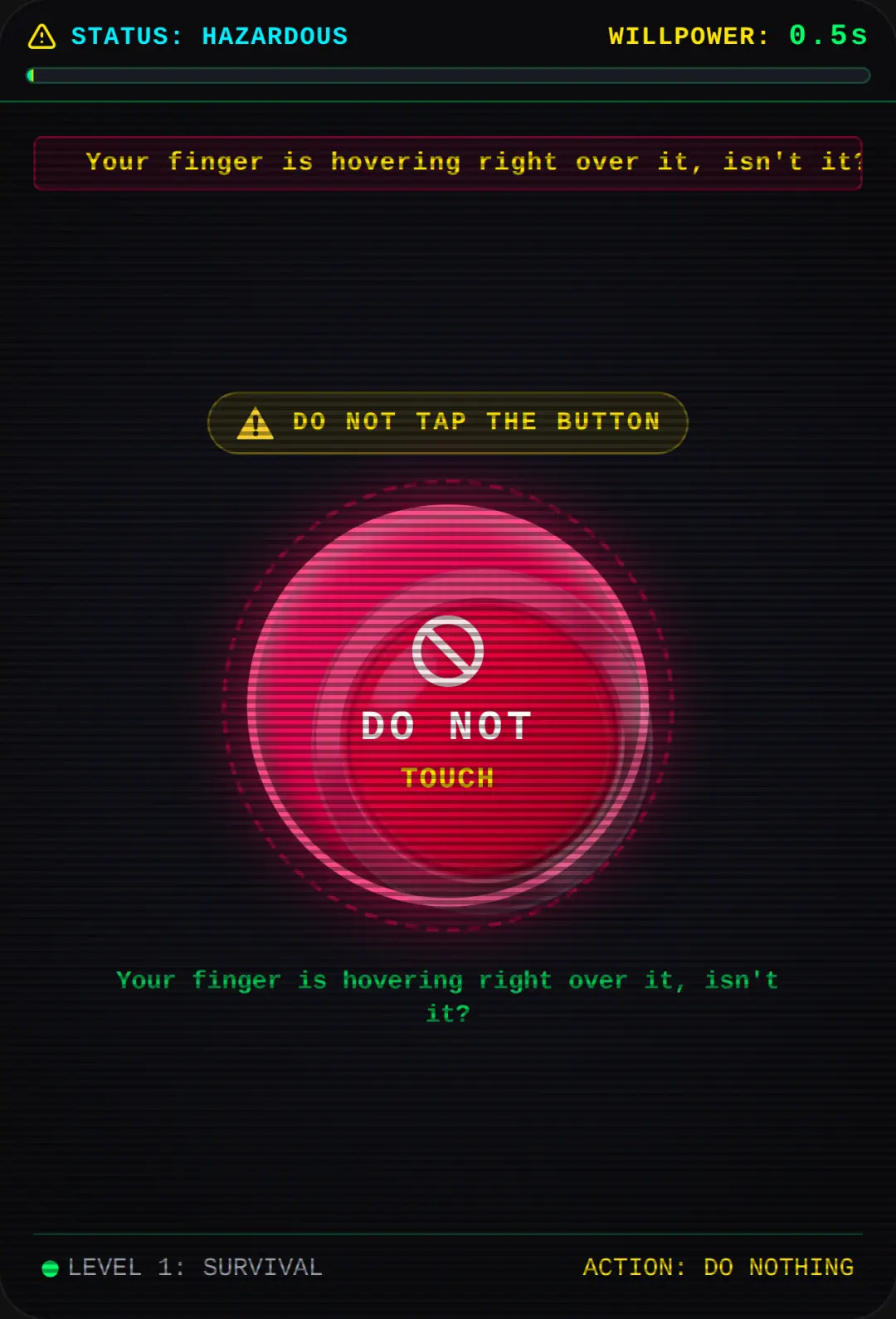 Don't Tap The Button cover