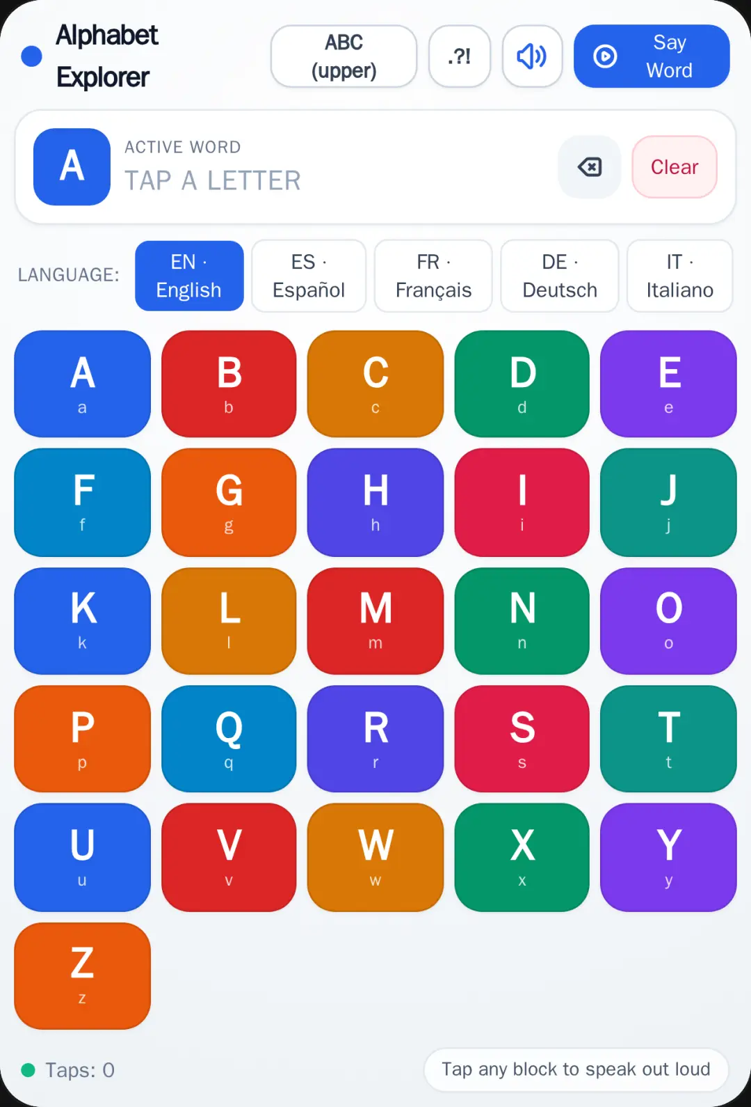 Alphabet keyboard cover